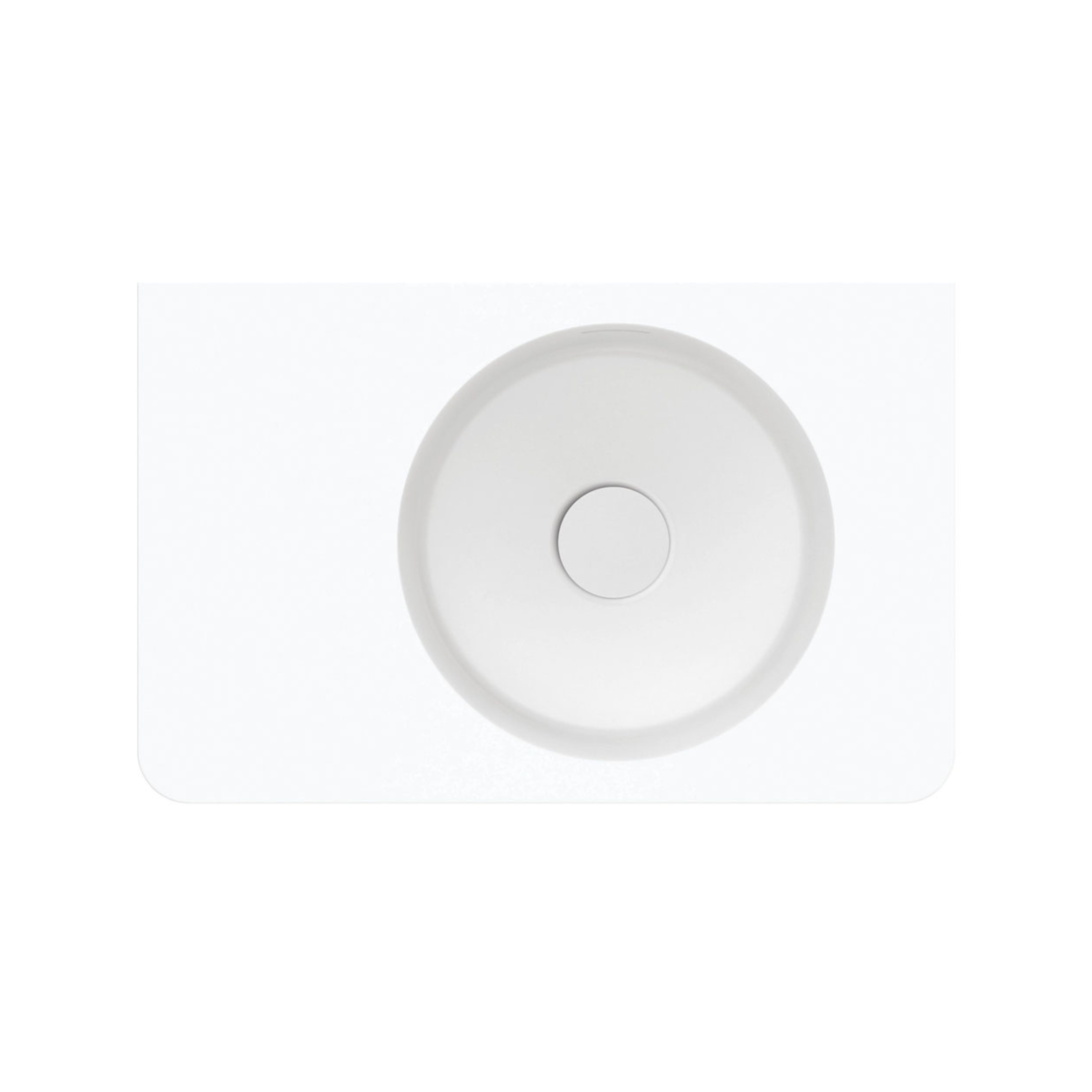 FIENZA ENCANTO SOLID SURFACE WALL HUNG BASIN MATTE WHITE 470MM