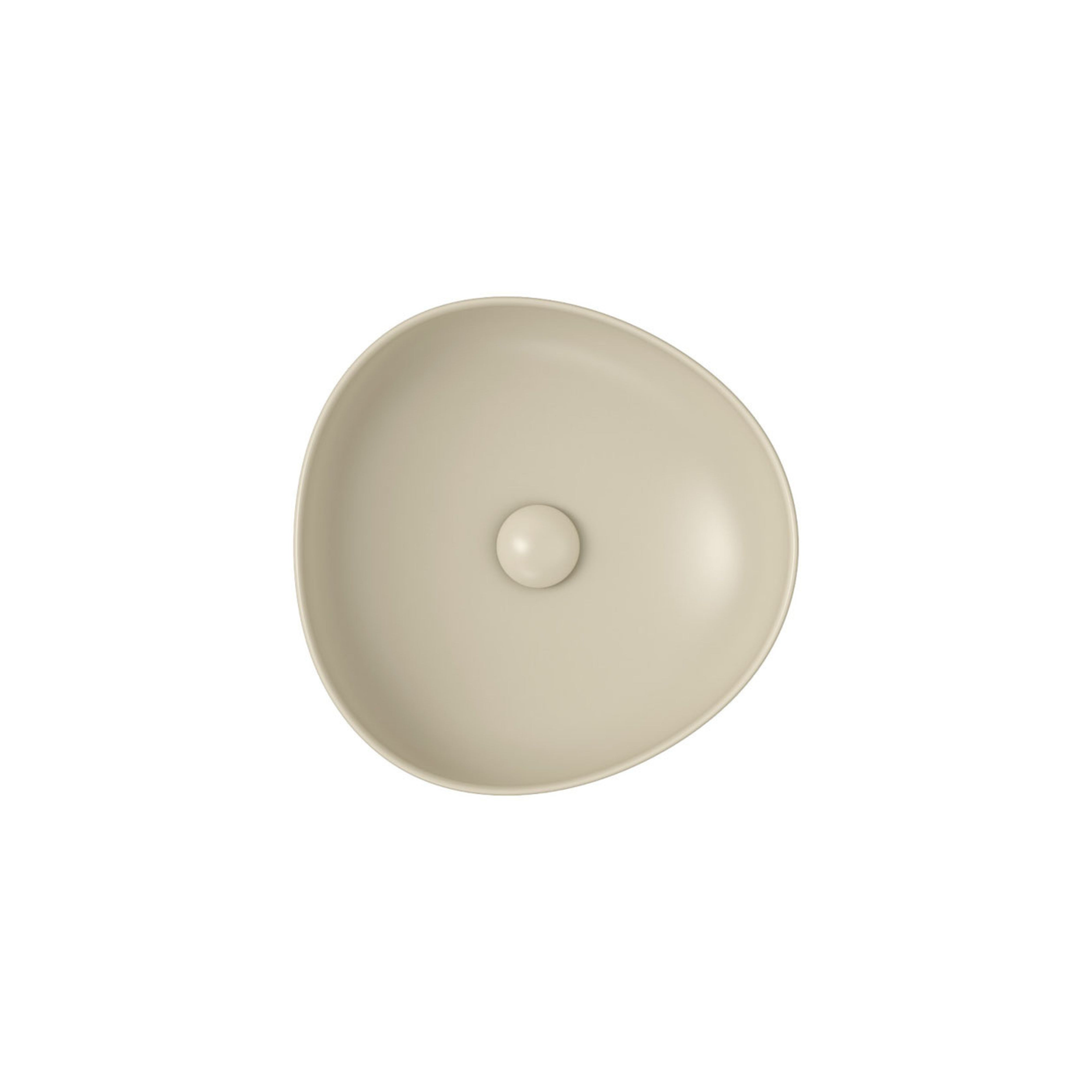 FIENZA PEBBLE ABOVE COUNTER BASIN MATTE KHAKI 400MM