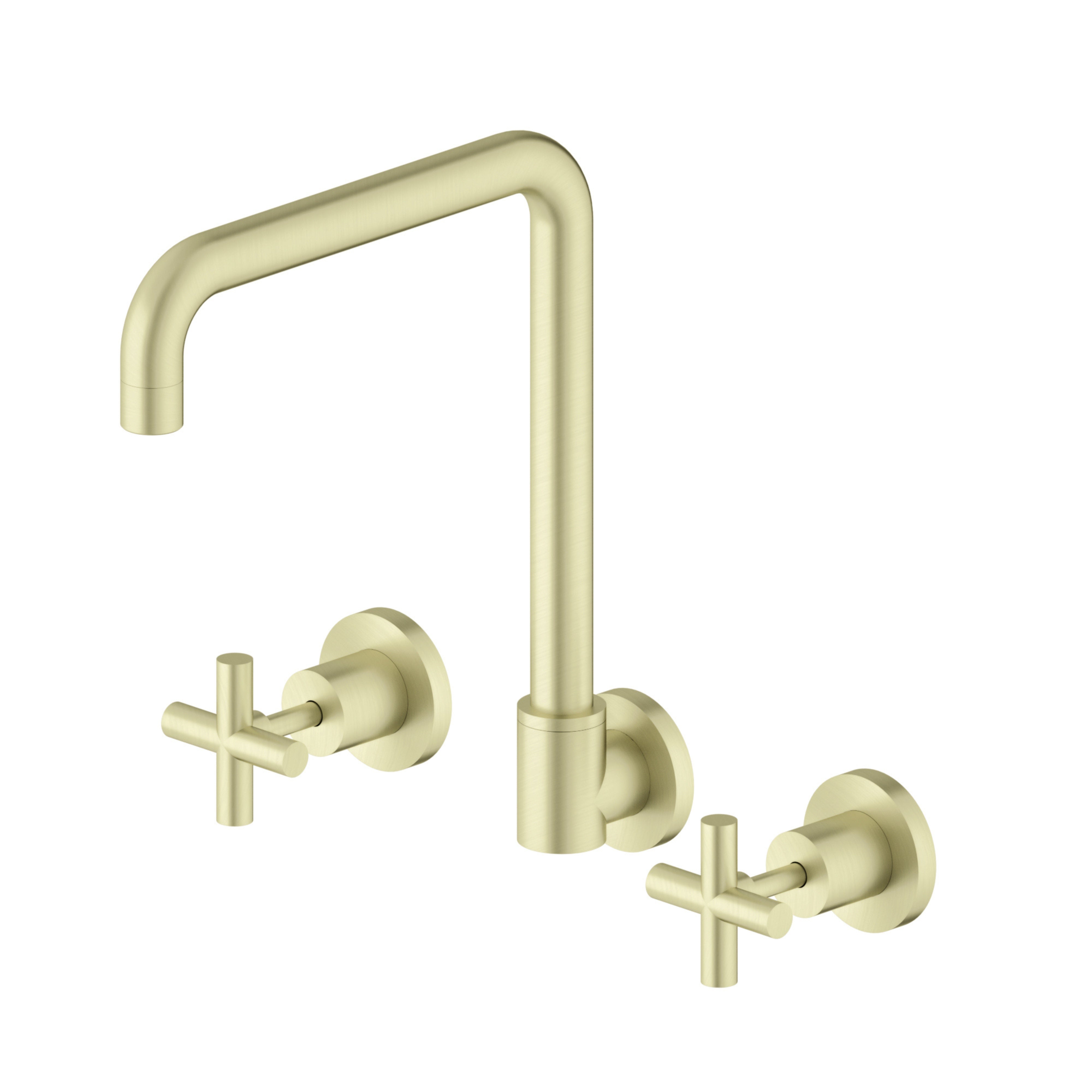 NERO X PLUS WALL KITCHEN SET SWIVEL SPOUT 260MM BRUSHED GOLD