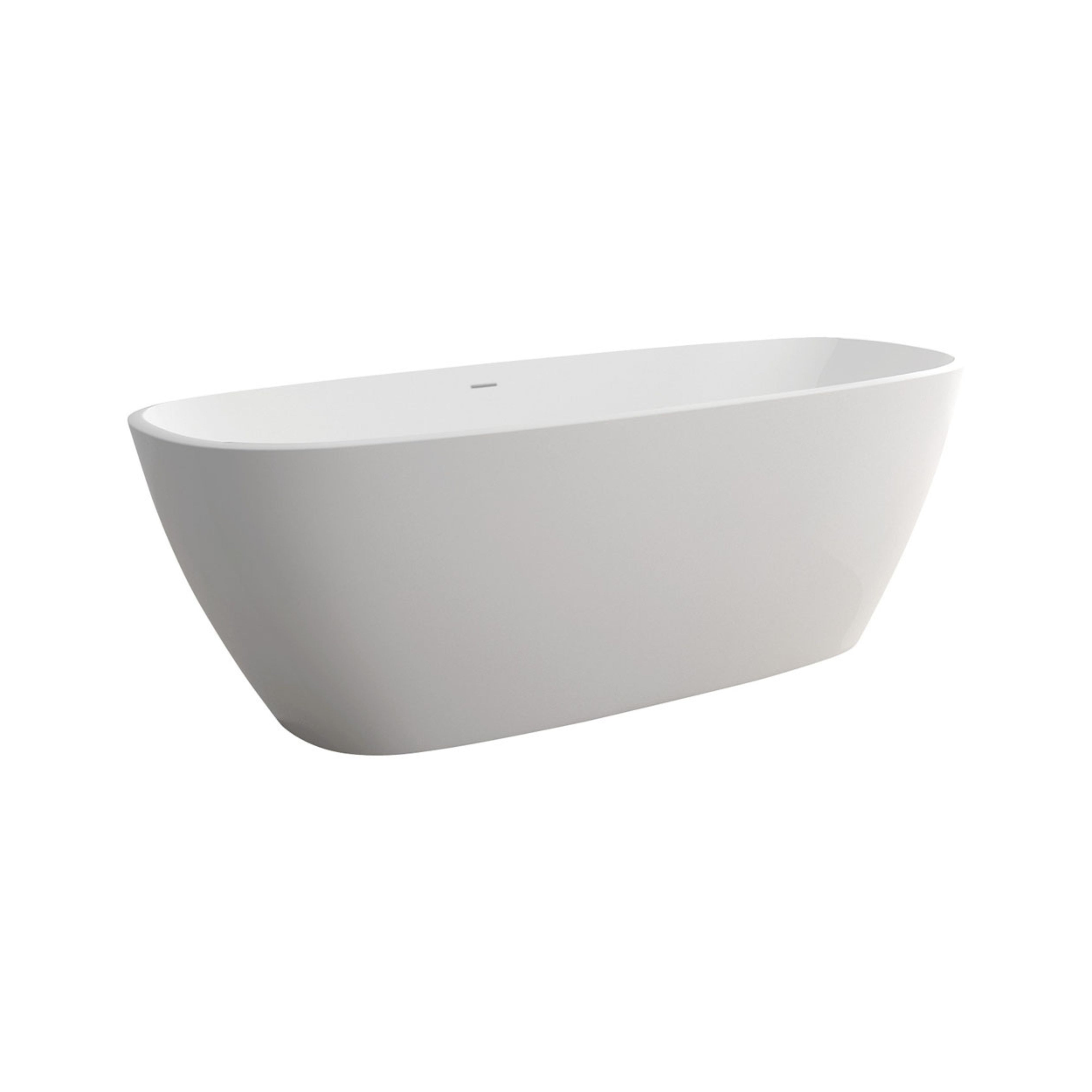 FIENZA MARISSA SOLID SURFACE FREESTANDING BATHTUB MATTE WHITE 1700MM