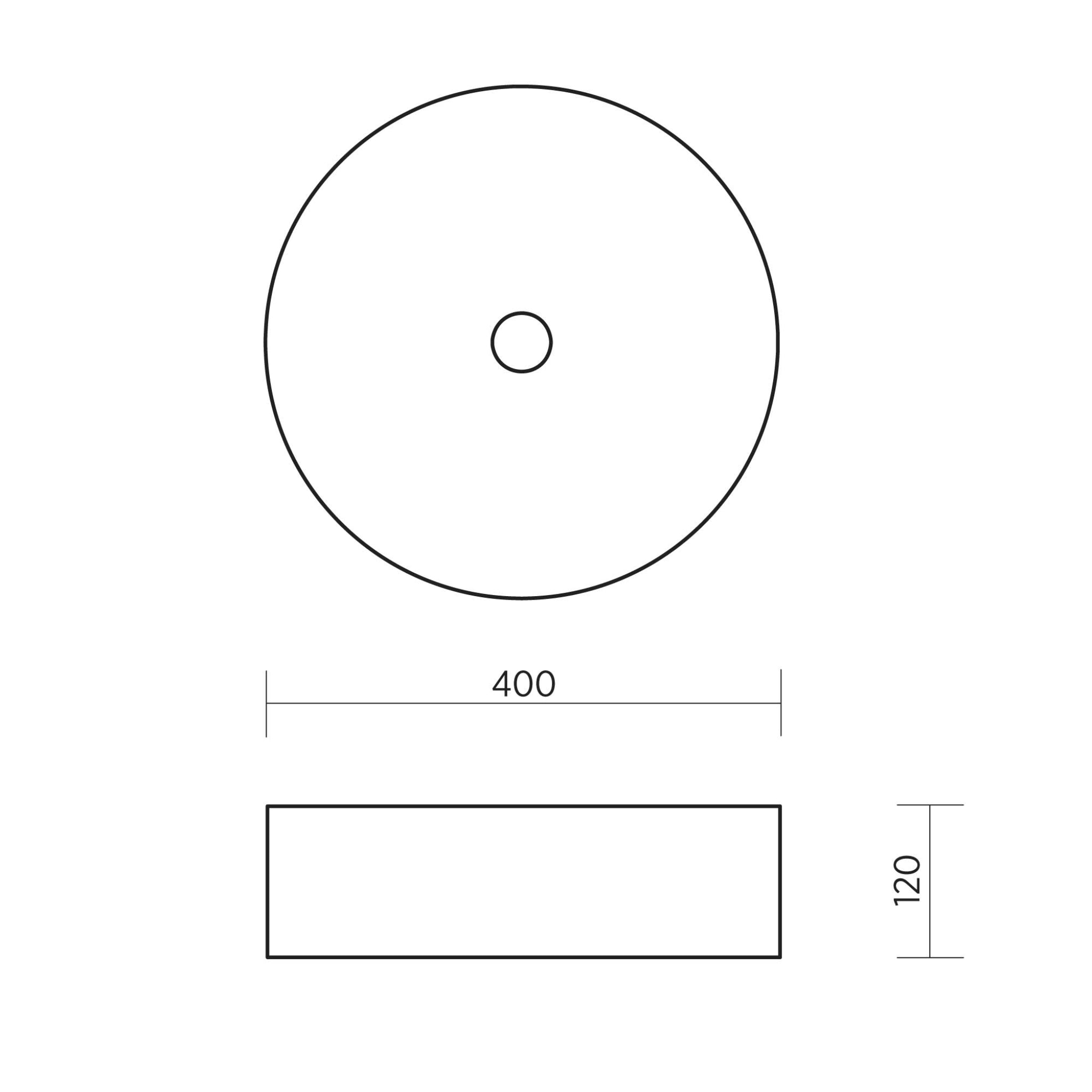 SEIMA LITHOS 400 ABOVE COUNTER STONE BASIN GALALA MARBLE 400MM