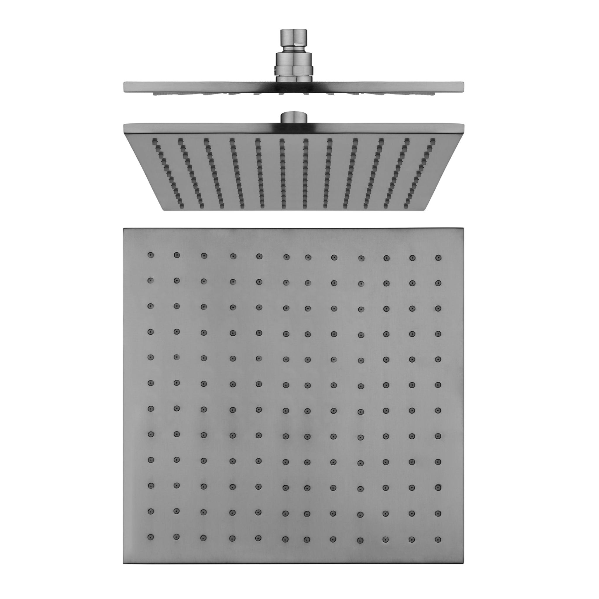 AQUAPERLA SQUARE SHOWER HEAD 250MM BRUSHED NICKEL