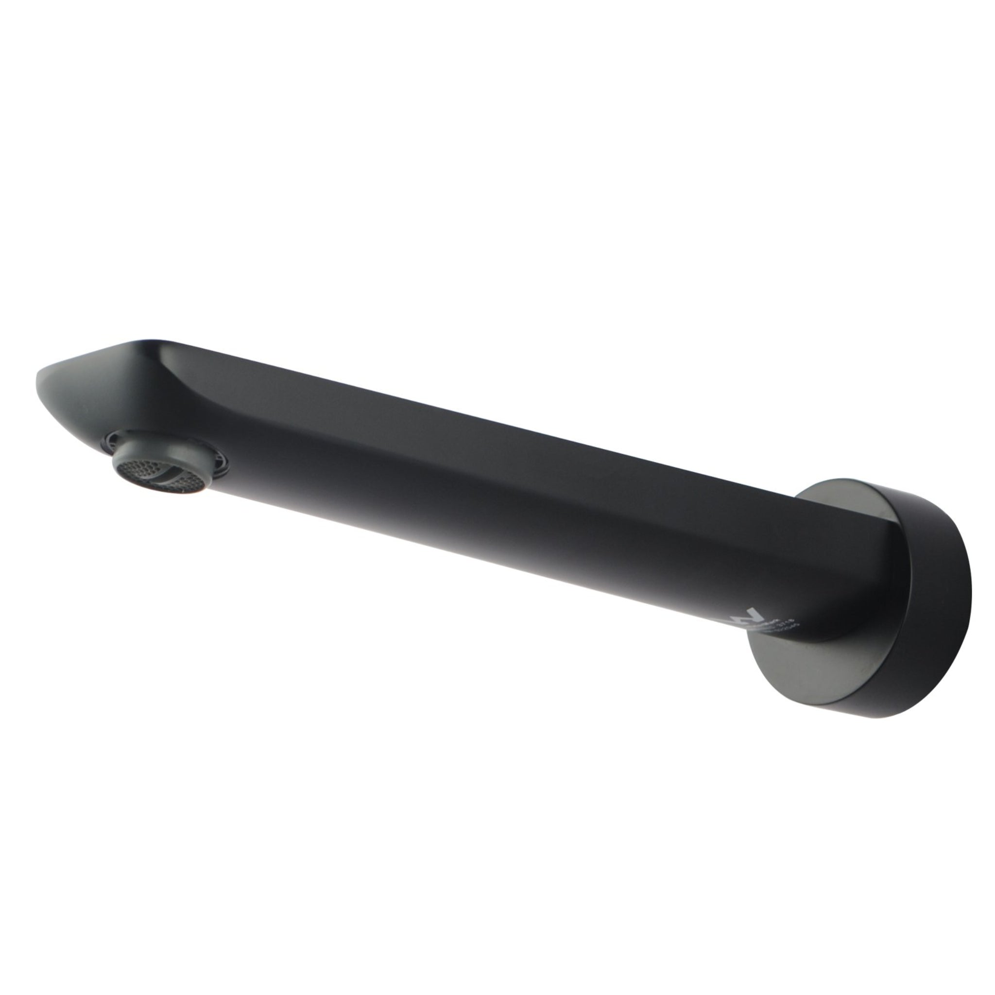 AQUAPERLA RUSHY WALL BATH SPOUT 219MM MATTE BLACK