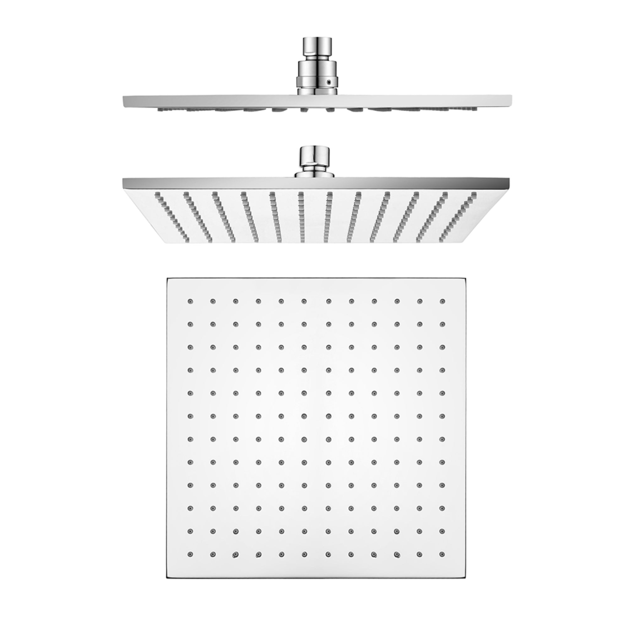 AQUAPERLA BRASS SQUARE SHOWER HEAD 250MM CHROME