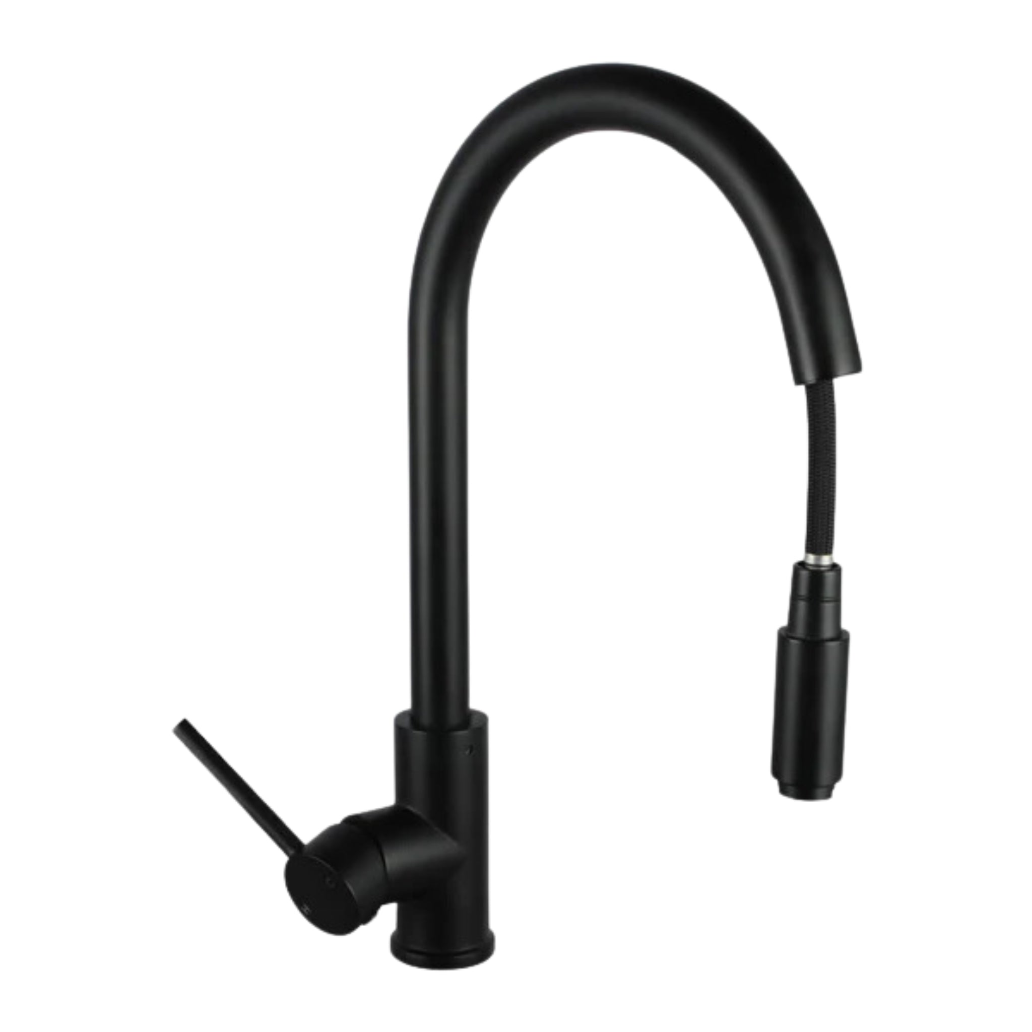 AQUAPERLA PULL OUT KITCHEN MIXER 420MM MATTE BLACK