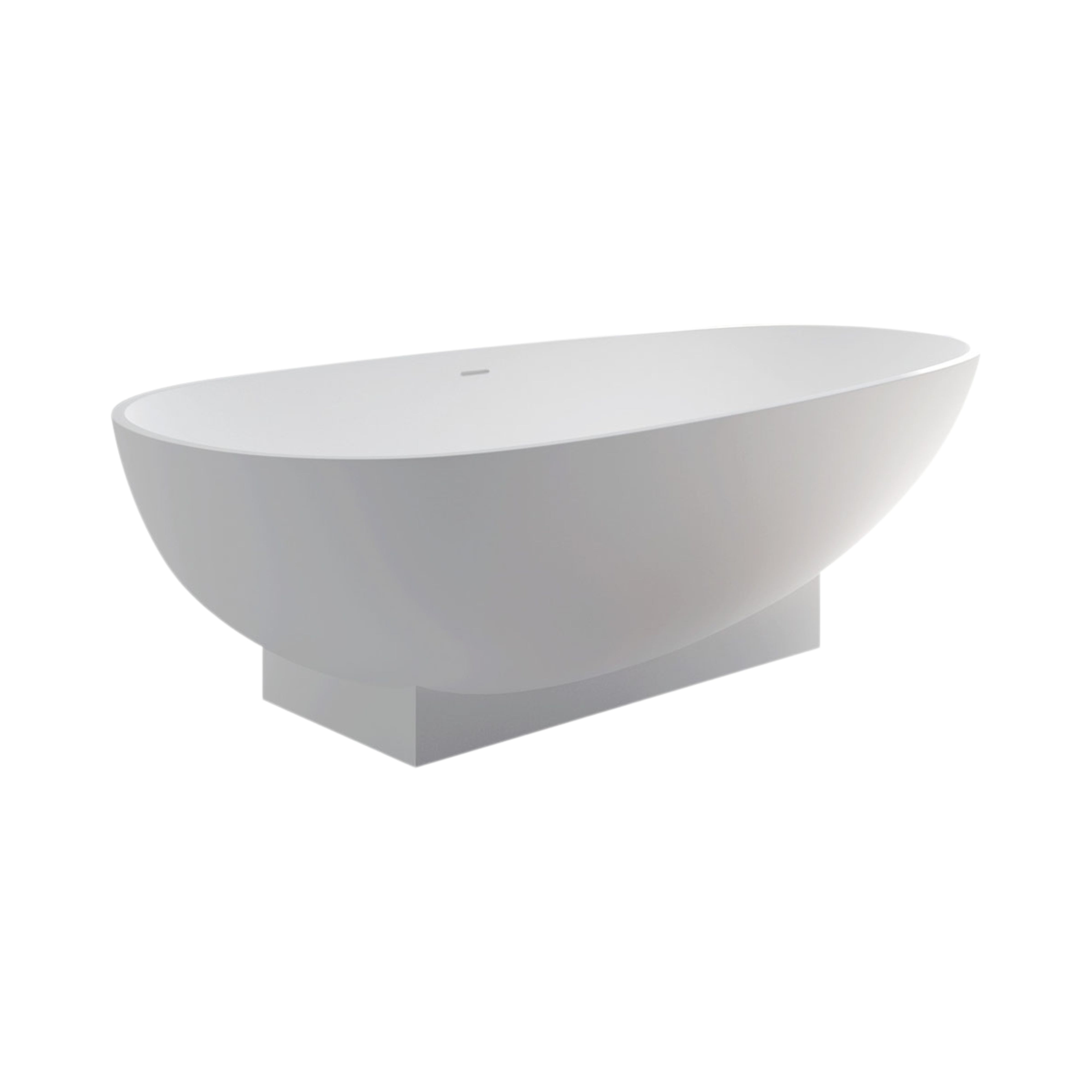 FIENZA LAGOONA SOLID SURFACE FREESTANDING BATHTUB MATTE WHITE 1810MM