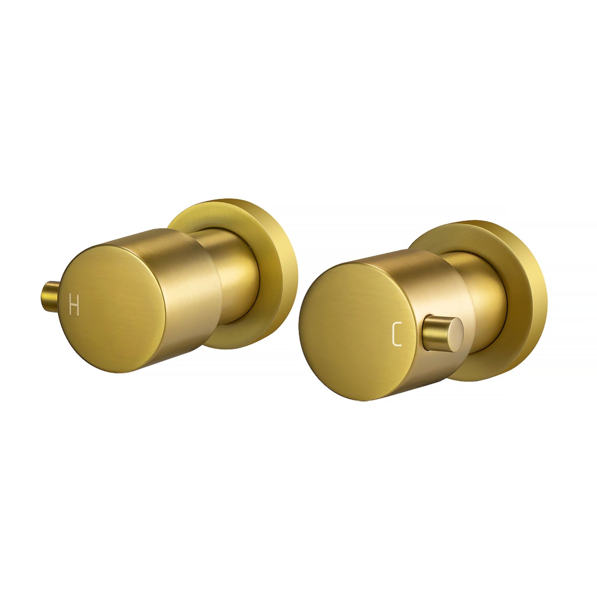 AQUAPERLA SHOWER WALL TAP BRUSHED BRASS