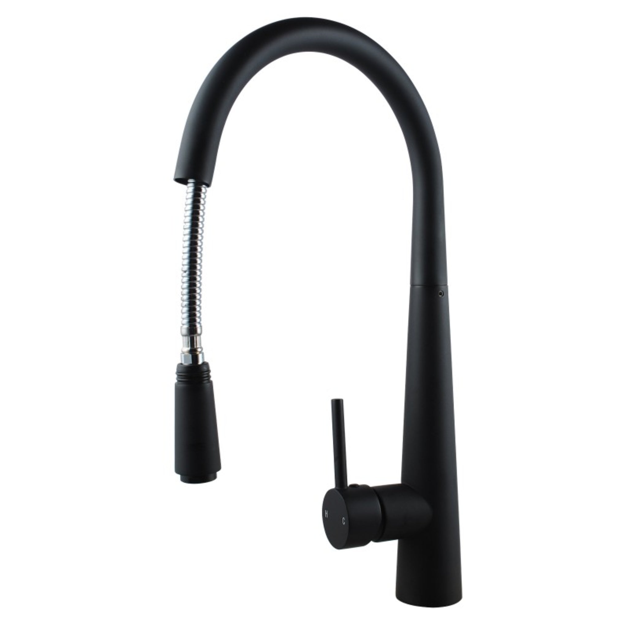 AQUAPERLA PULL OUT KITCHEN MIXER 445MM MATTE BLACK