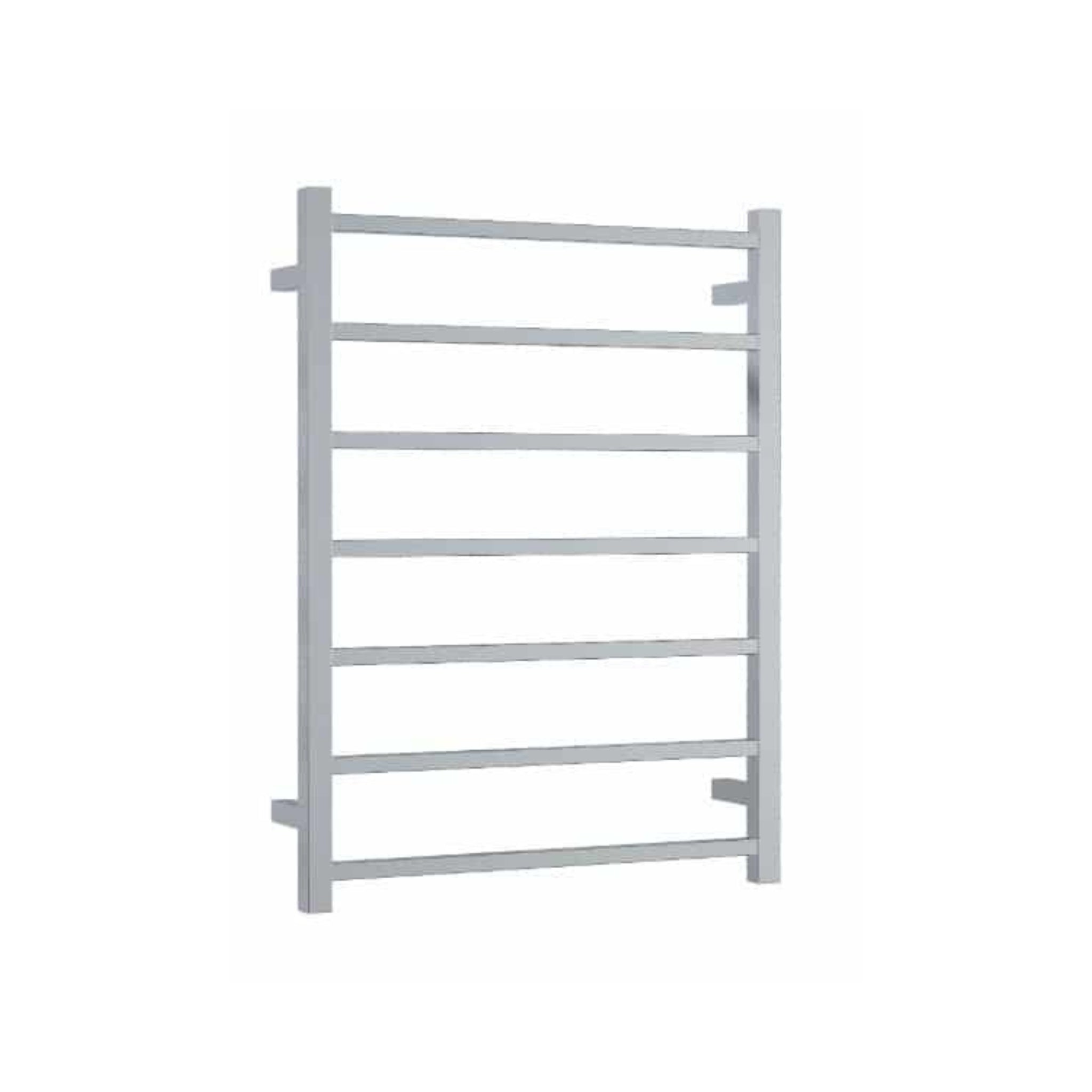 THERMOGROUP 7-BAR SQUARE LADDER HEATED TOWEL RAIL POLISHED STAINLESS STEEL 600MM