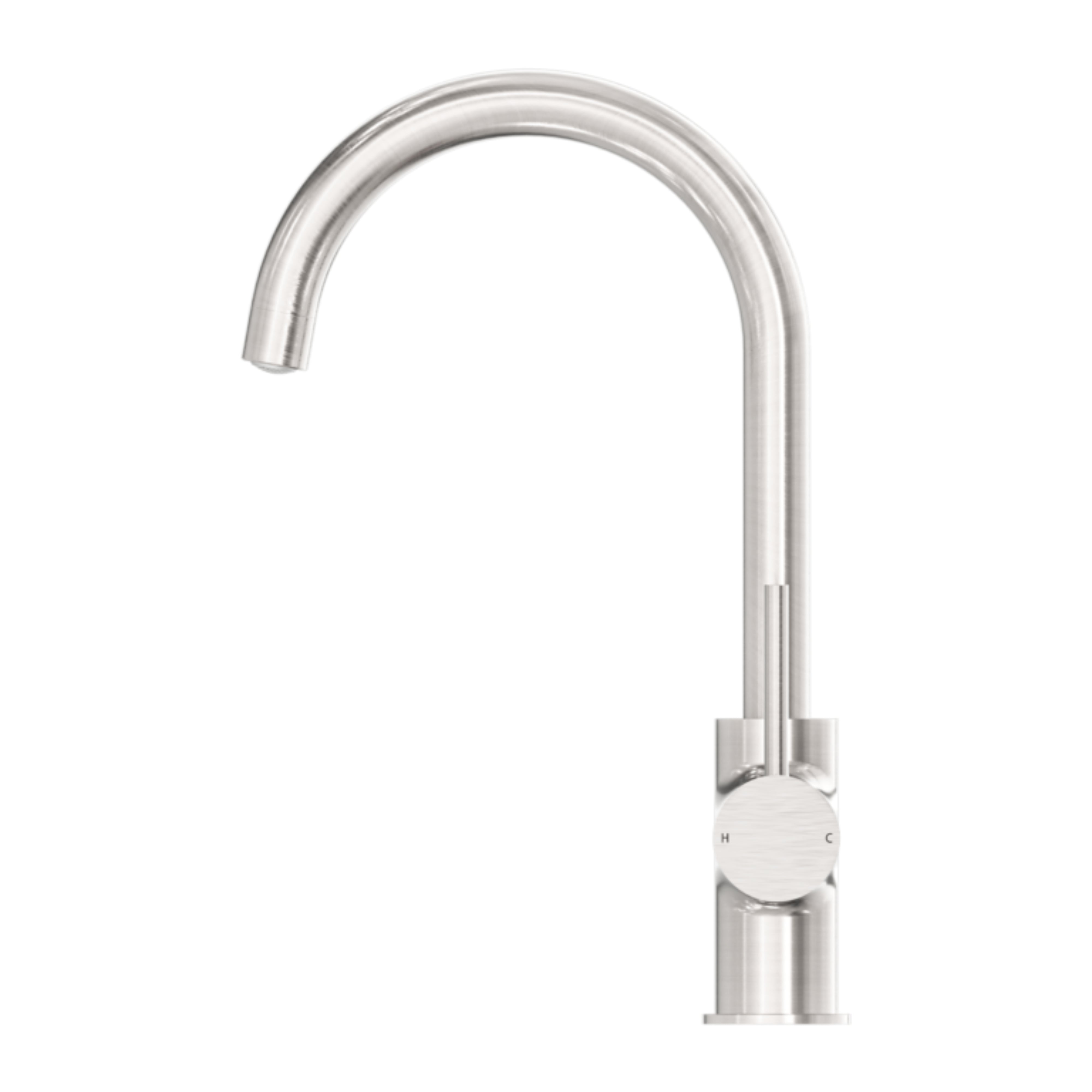 NERO DOLCE KITCHEN MIXER GOOSENECK 340MM BRUSHED NICKEL