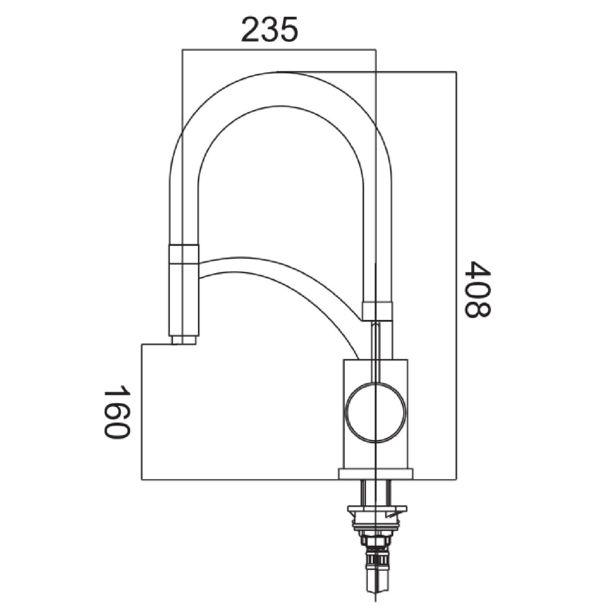 AQUAPERLA KITCHEN MIXER 408MM CHROME