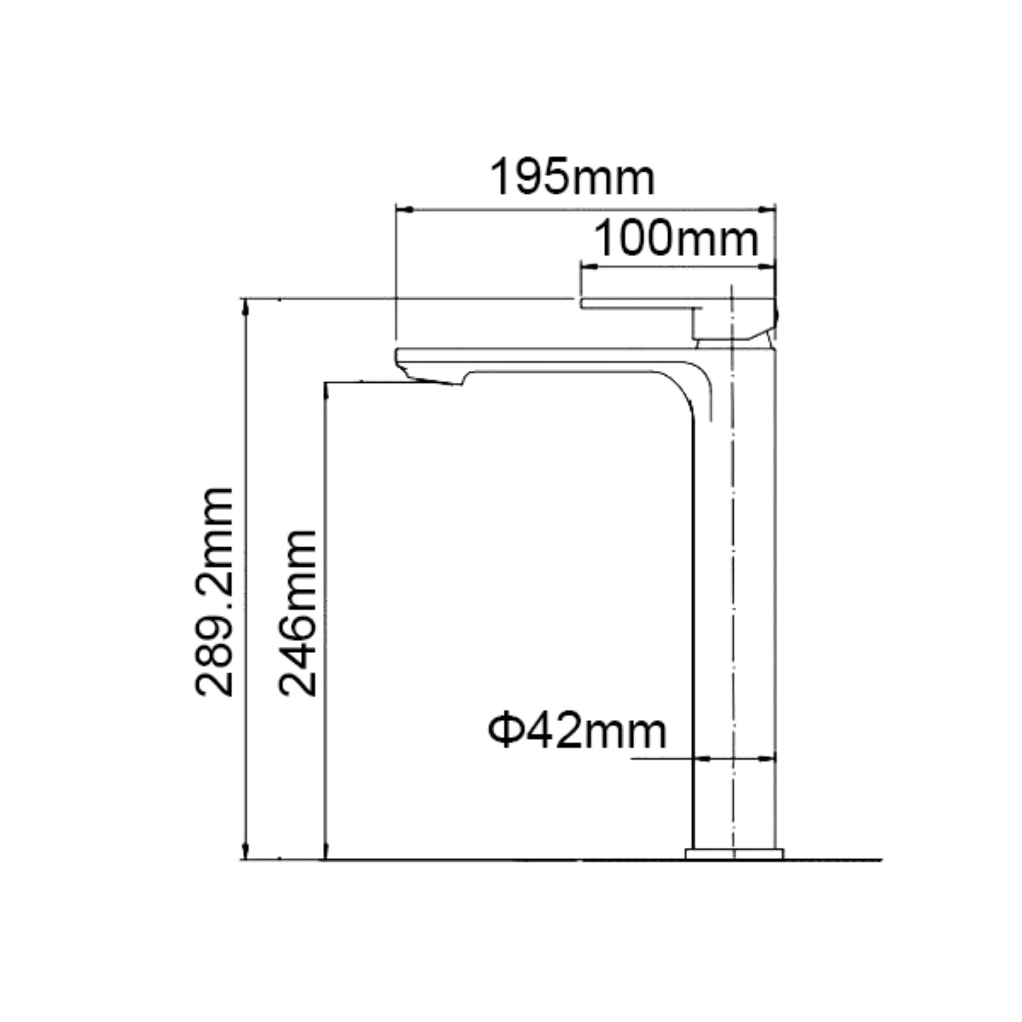 AQUAPERLA IVANO TALL BASIN MIXER CHROME 289MM