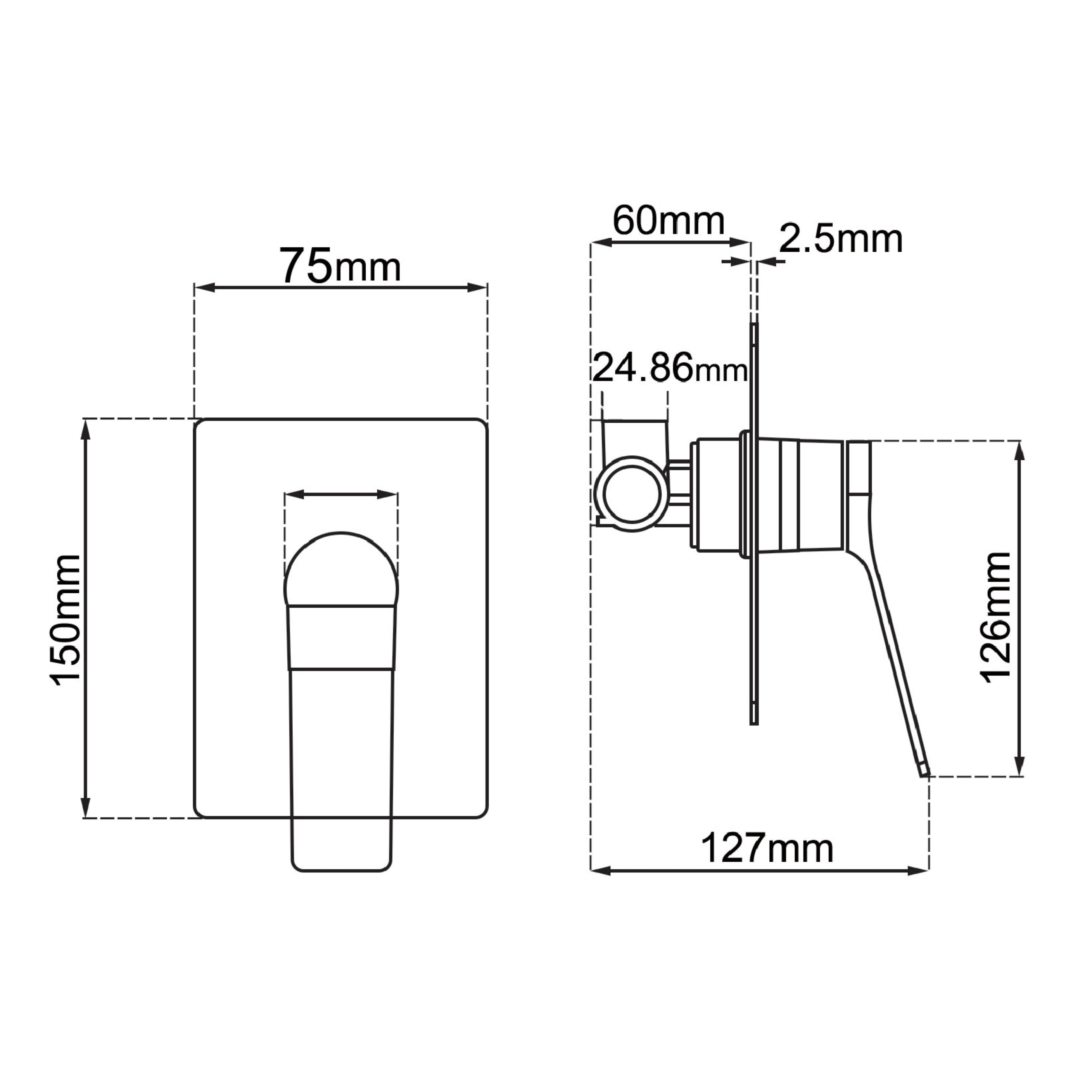 AQUAPERLA RUSHY WALL MIXER 150MM BRUSHED NICKEL