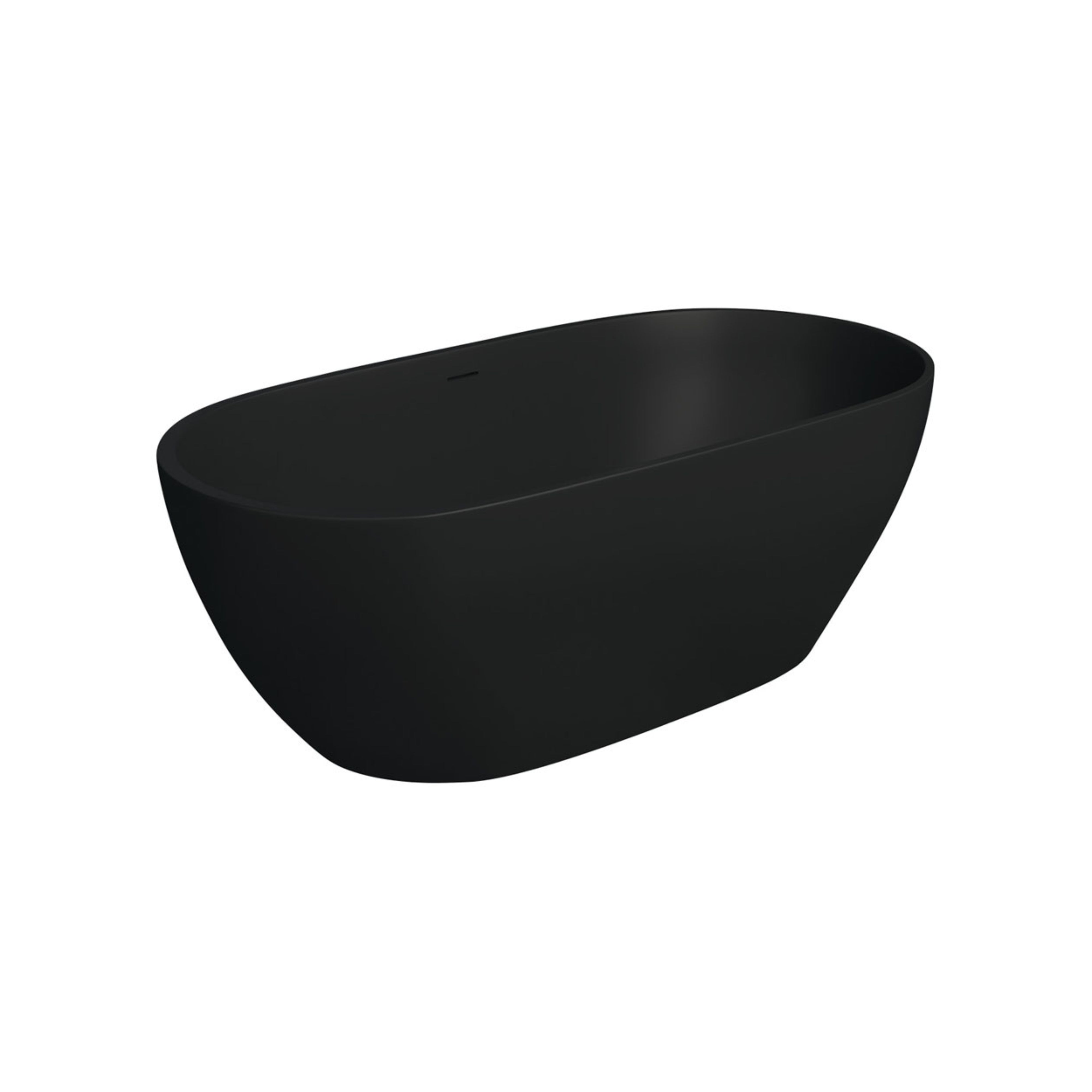 FIENZA LUCIANA SOLID SURFACE FREESTANDING BATHTUB MATTE BLACK (AVAILABLE IN 1500MM AND 1690MM)