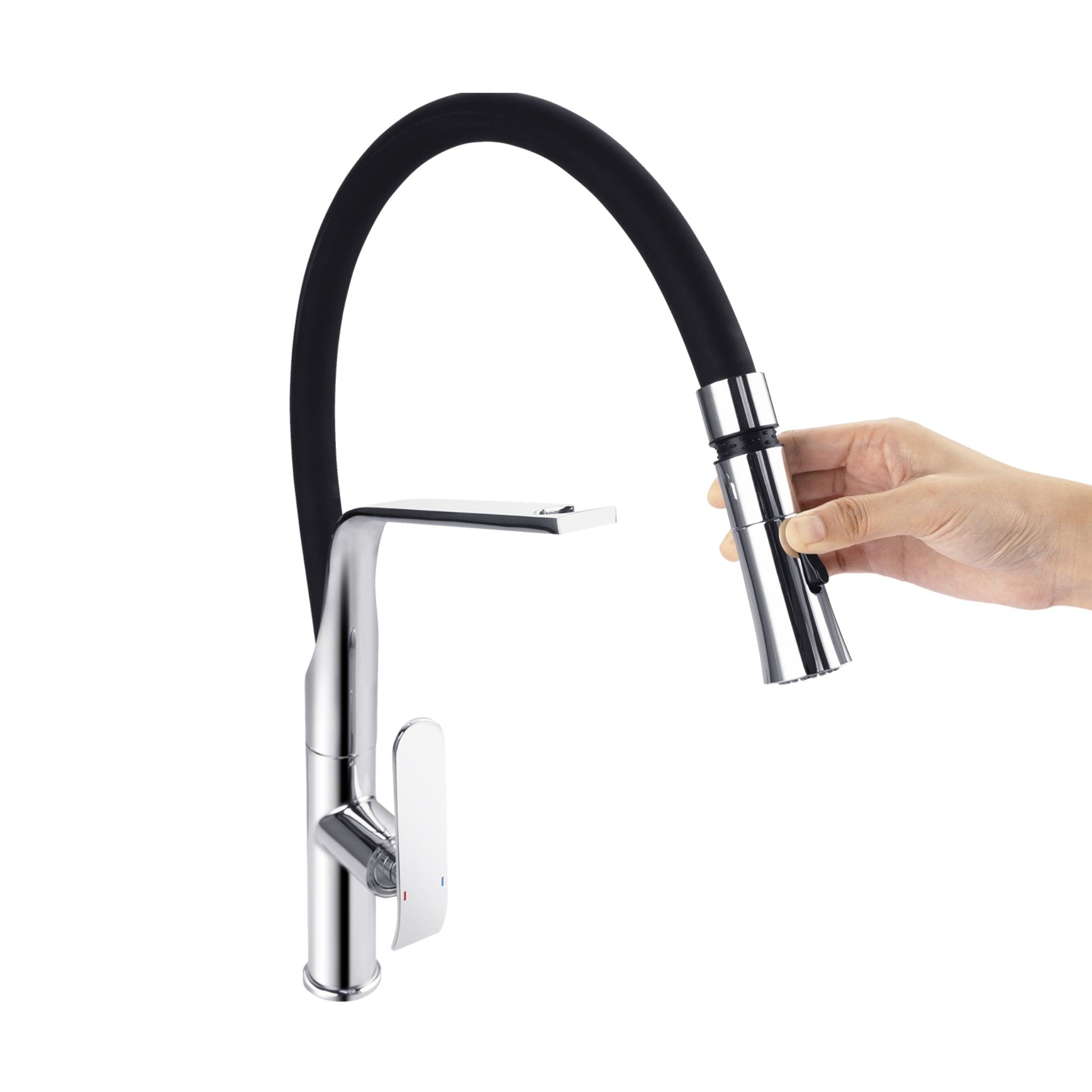 AQUAPERLA PULL OUT KITCHEN MIXER 481MM CHROME