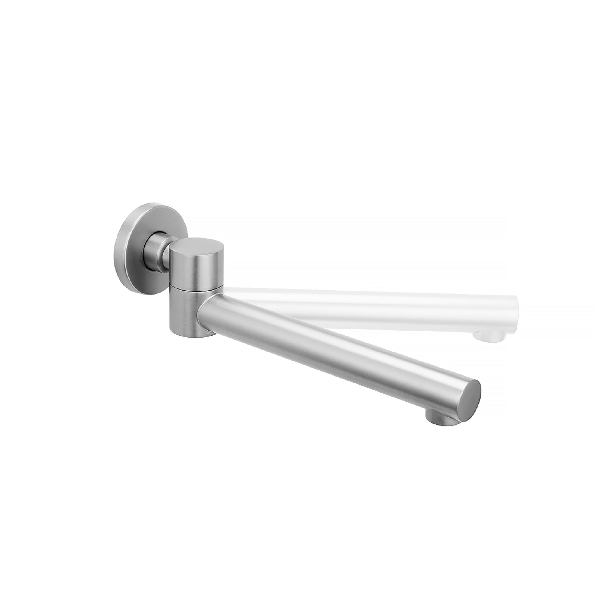 AQUAPERLA SWIVEL WALL BATH SPOUT 247MM BRUSHED NICKEL