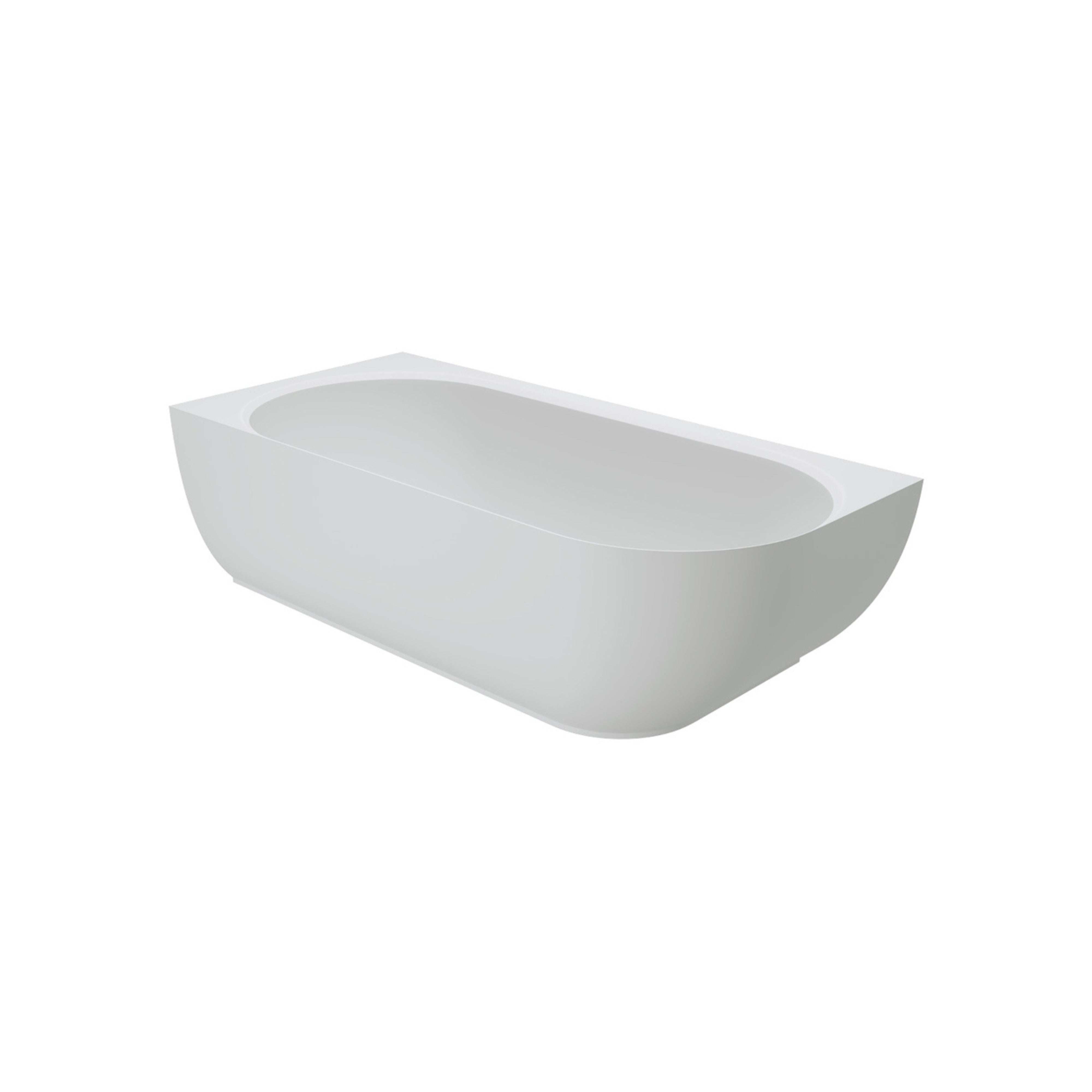 FIENZA MATTA SOLID SURFACE LEFT CORNER BATHTUB MATTE WHITE 1750MM