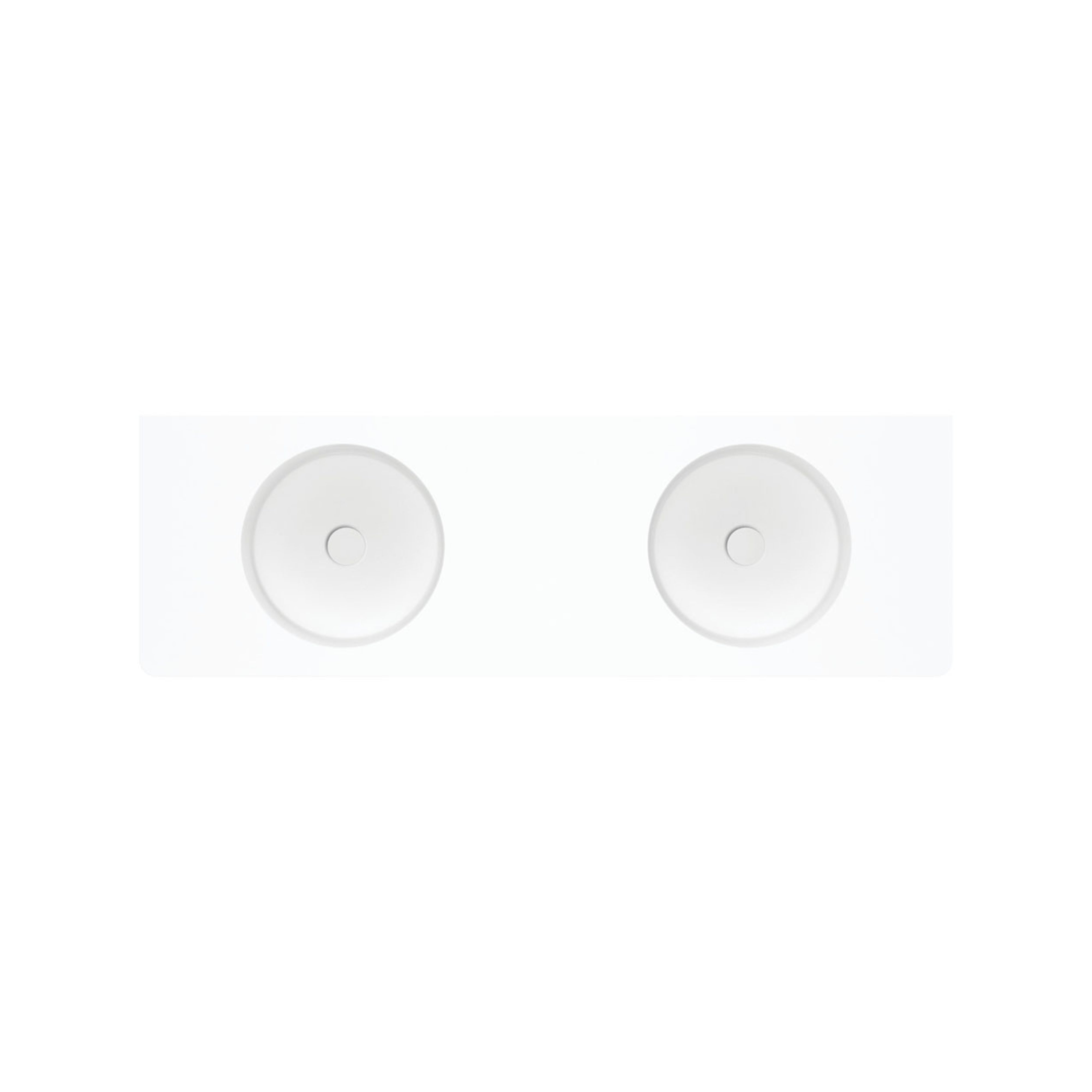 FIENZA ENCANTO SOLID SURFACE WALL HUNG BASIN MATTE WHITE 1400MM