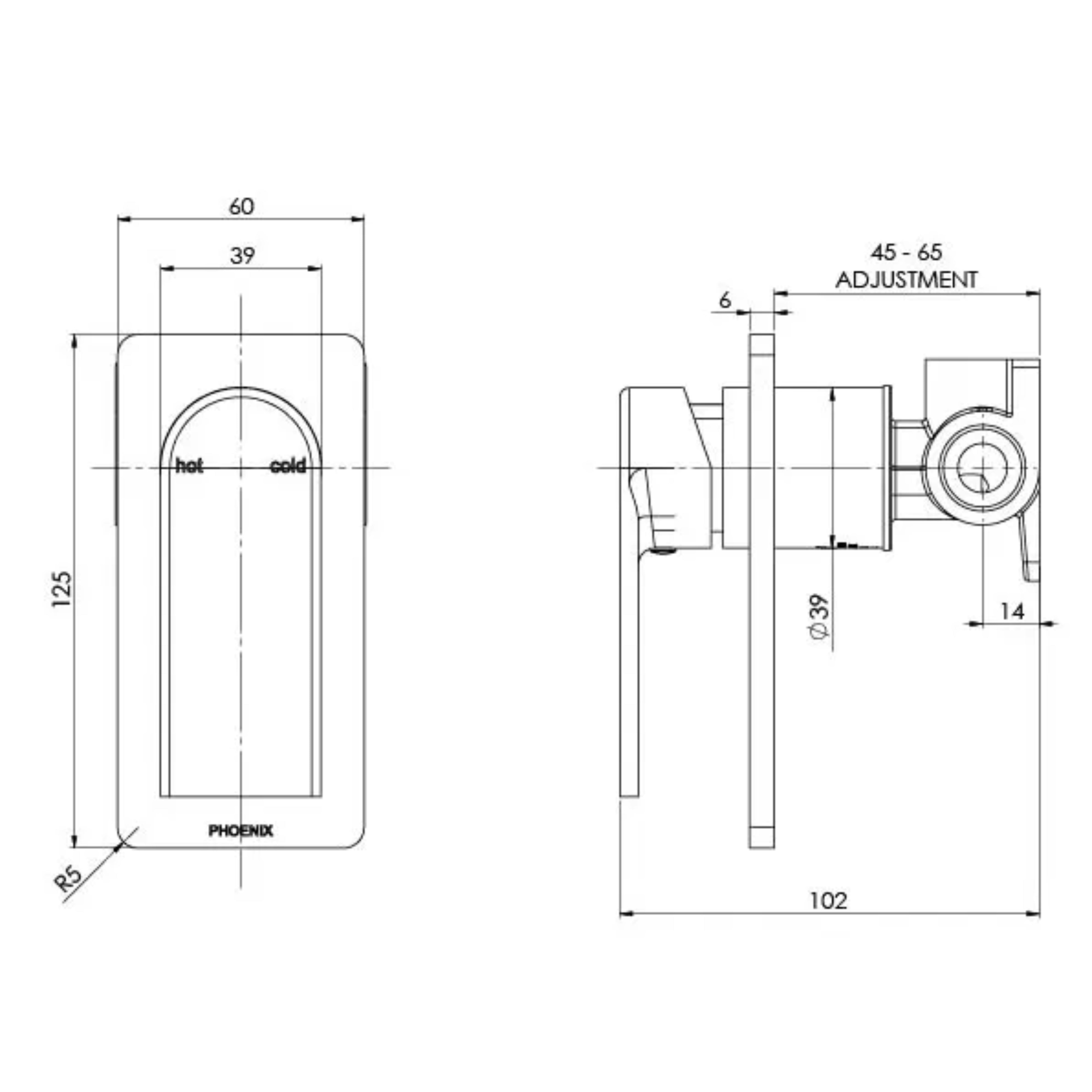 PHOENIX TEEL SWITCHMIX SHOWER AND WALL MIXER CHROME