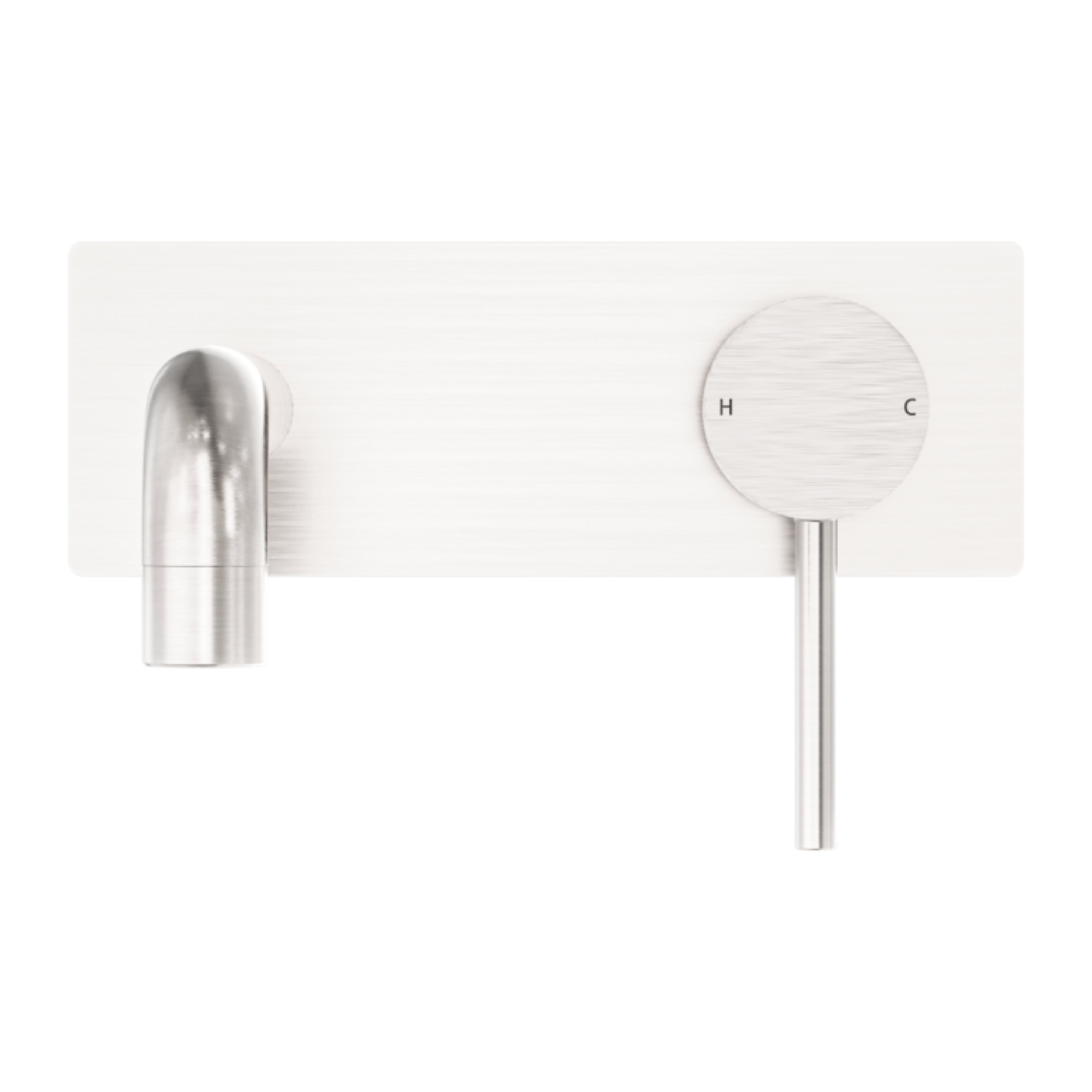 NERO DOLCE WALL BASIN /BATH MIXER 198MM BRUSHED NICKEL