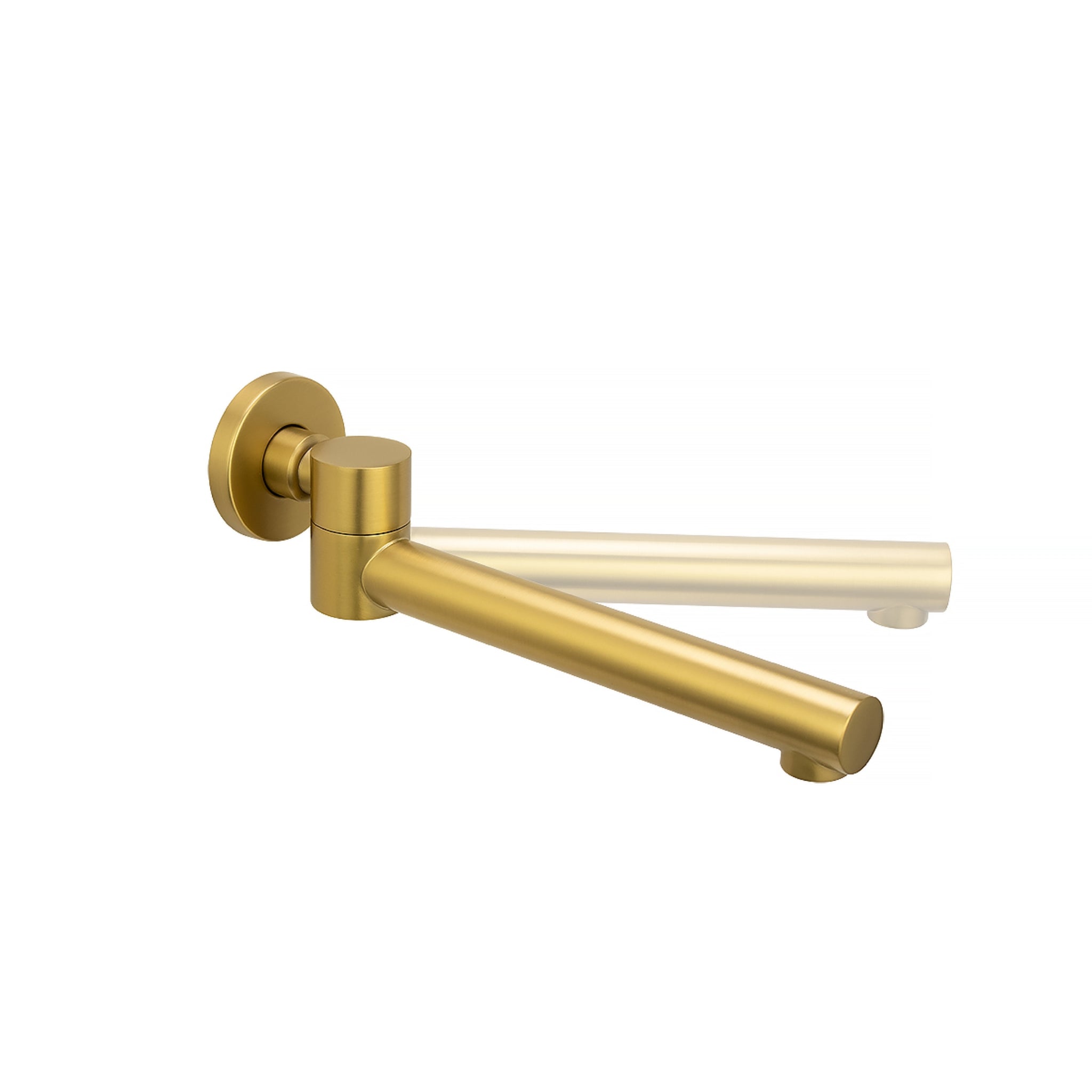 AQUAPERLA SWIVEL WALL BATH SPOUT 247MM BRUSHED BRASS