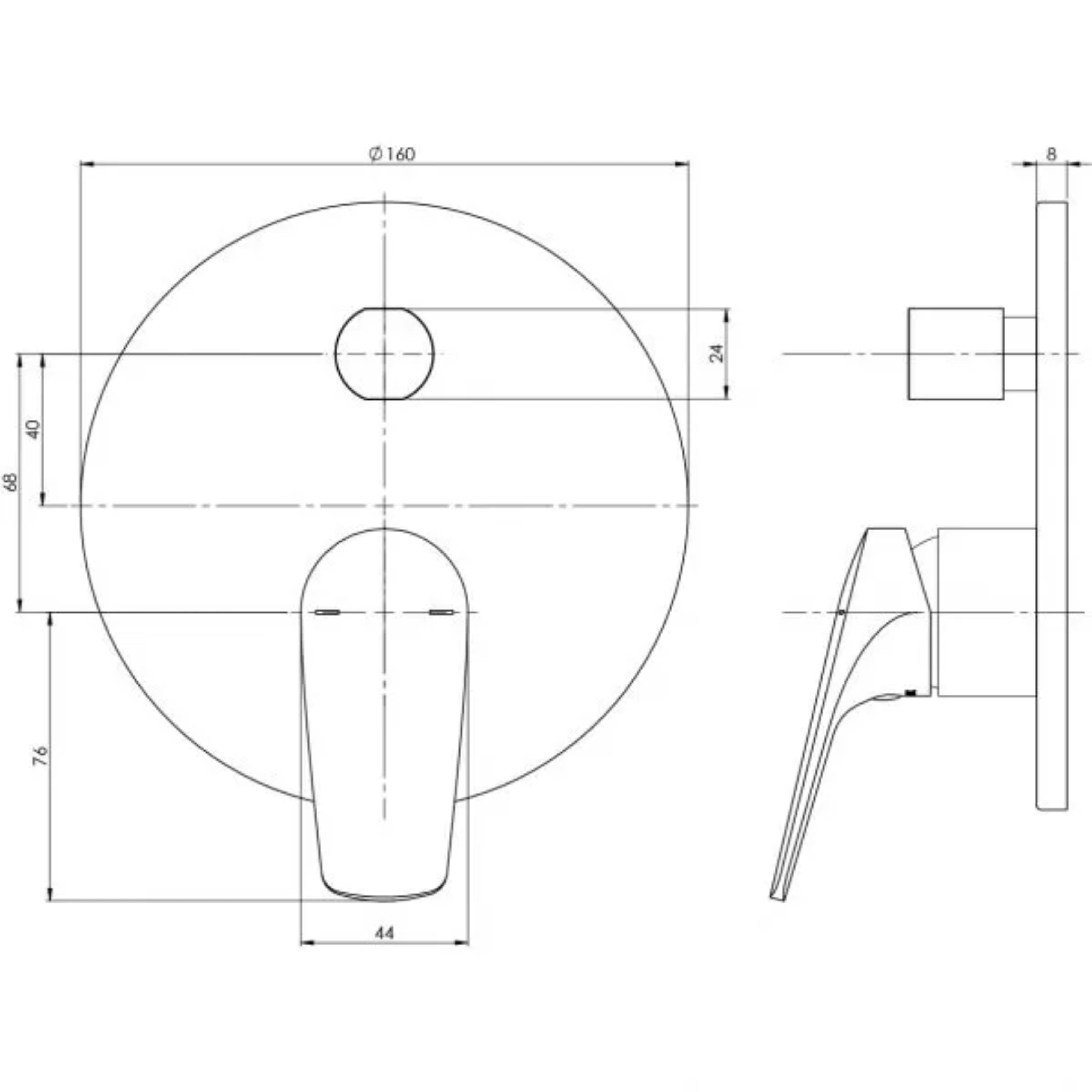 PHOENIX IVY MKII SHOWER AND BATH DIVERTER MIXER TRIM KIT CHROME