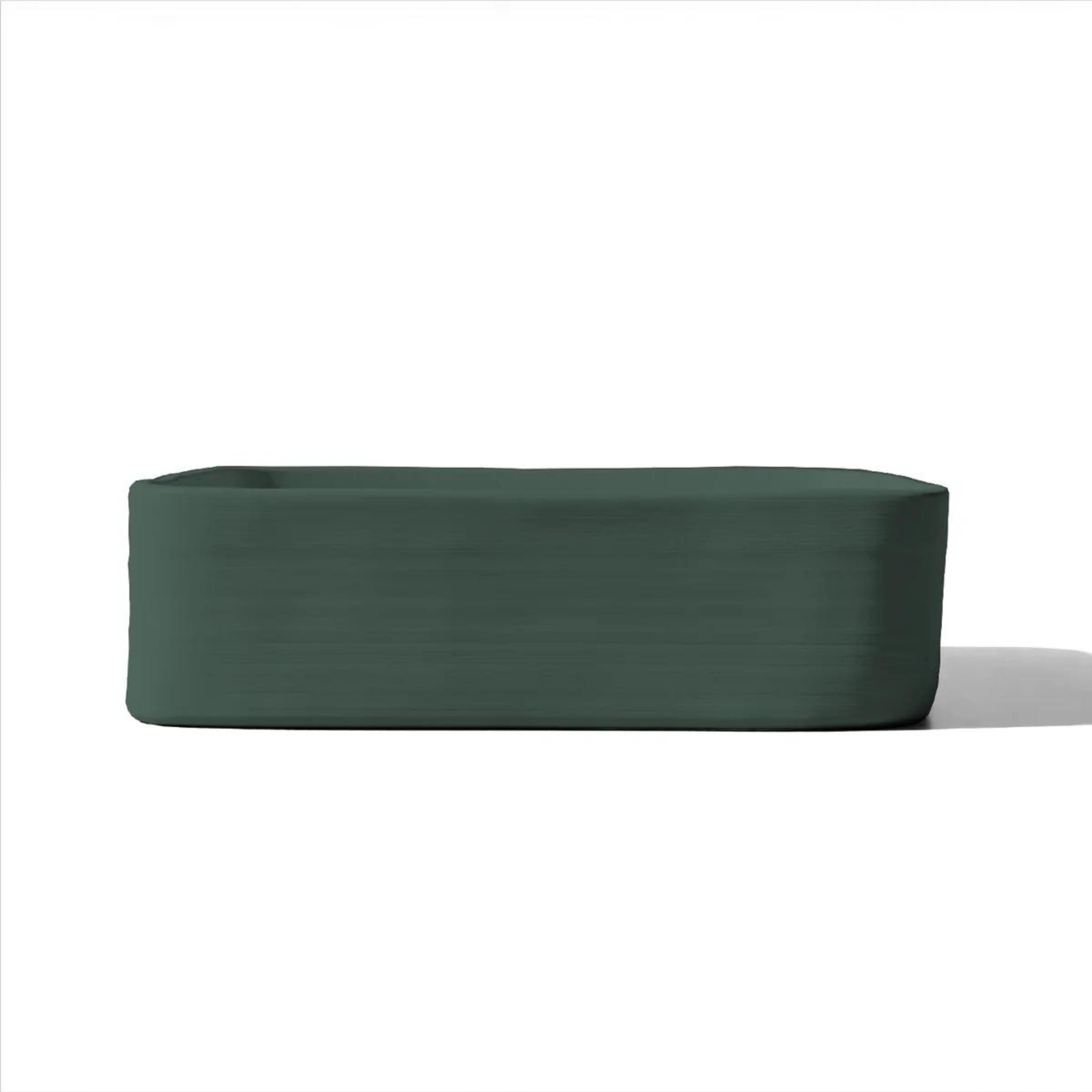 NOOD CO CONSCIOUS RANGE CAST ABOVE COUNTER / WALL HUNG BASIN TEAL 380MM