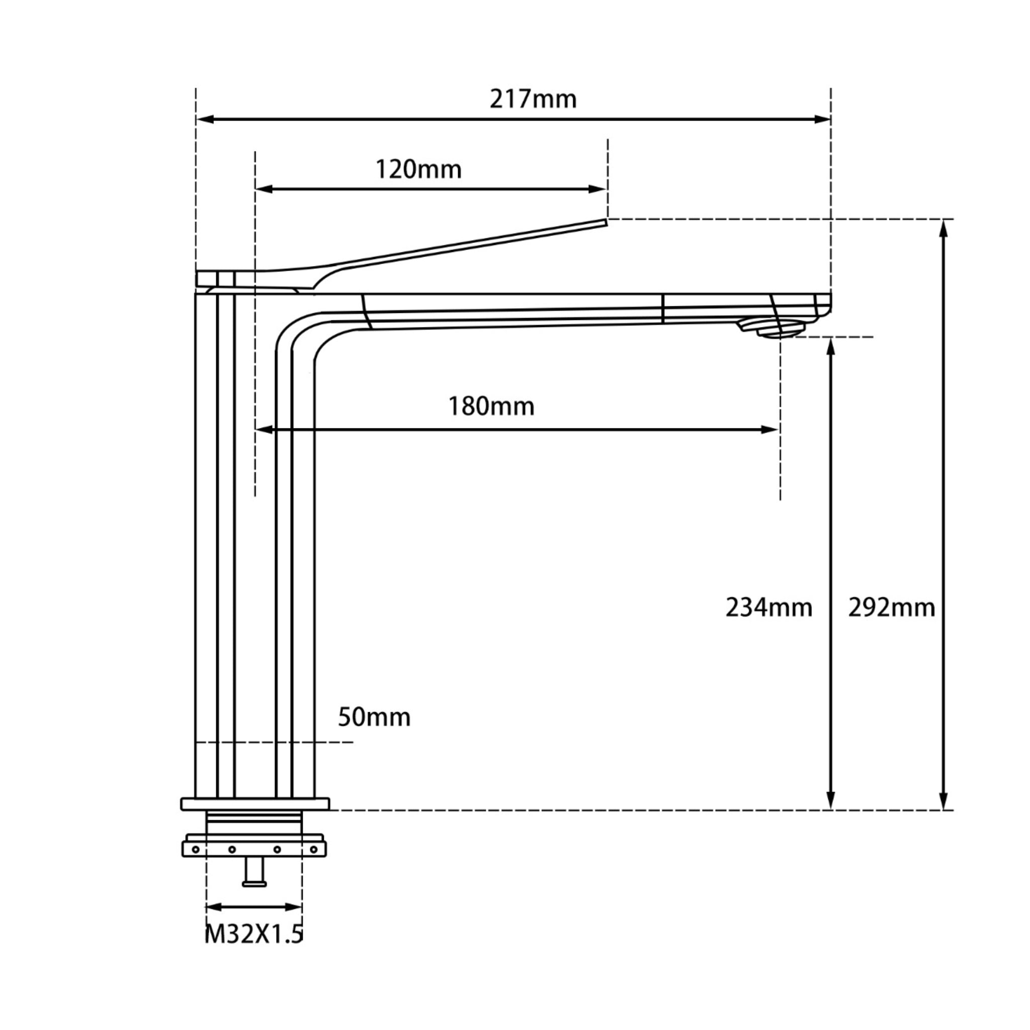 AQUAPERLA RUSHY BASIN MIXER 292MM BRUSHED NICKEL