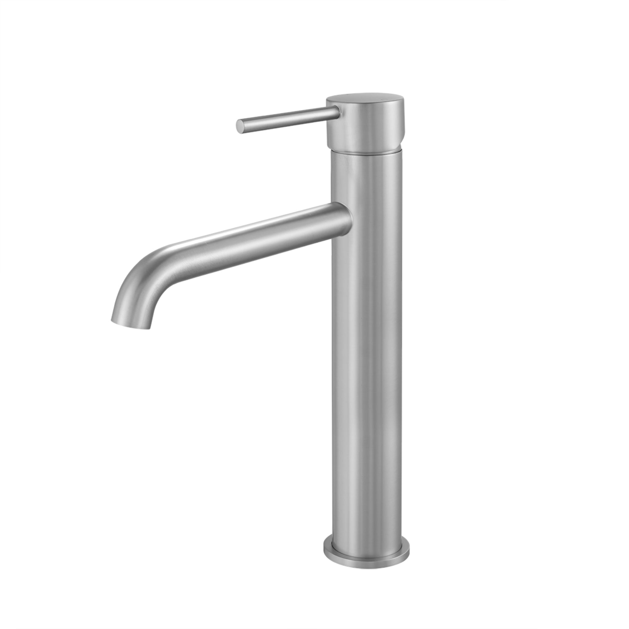 AQUAPERLA LUCID PIN TALL BASIN MIXER 302MM BRUSHED NICKEL