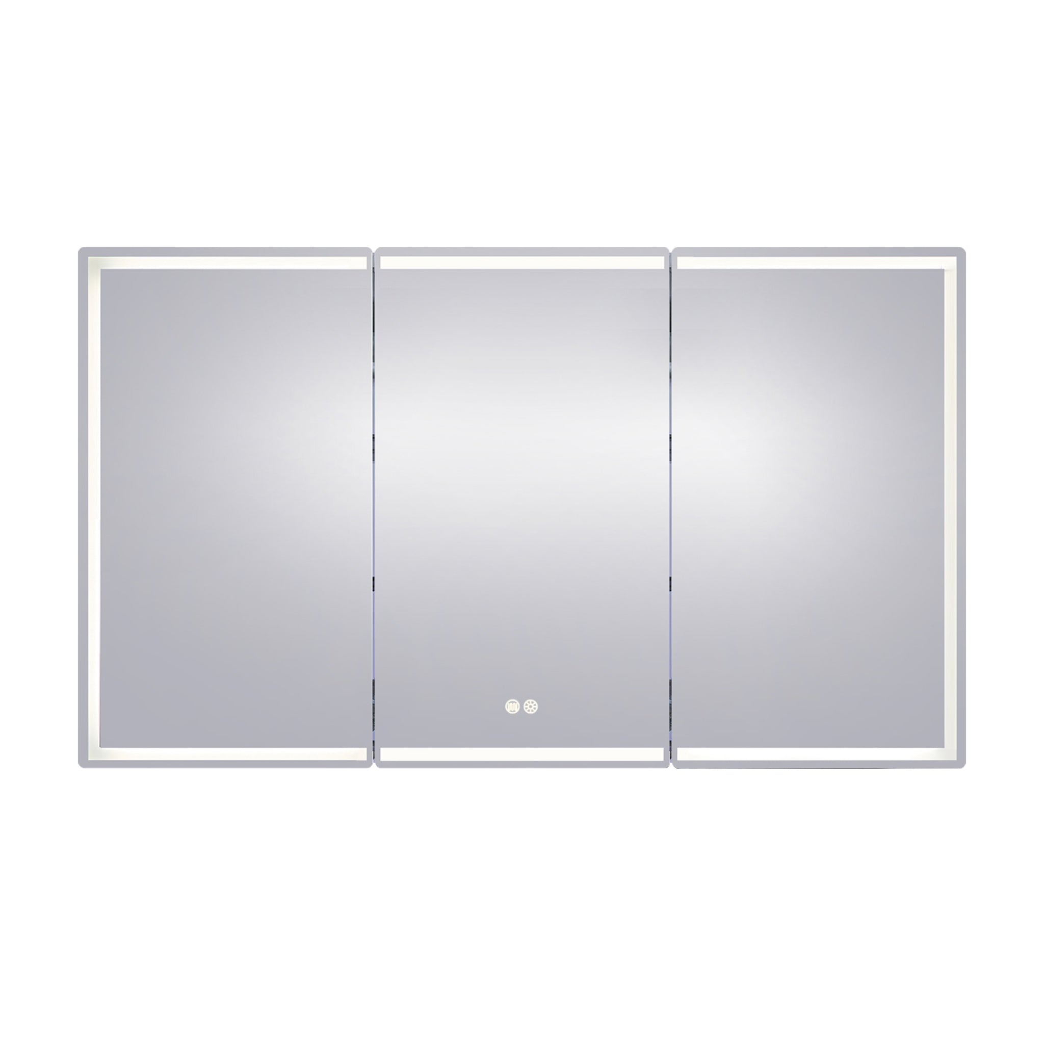 AQUAPERLA SILVER LED SHAVING CABINET DOUBLE-SIDED MIRROR 1500MM