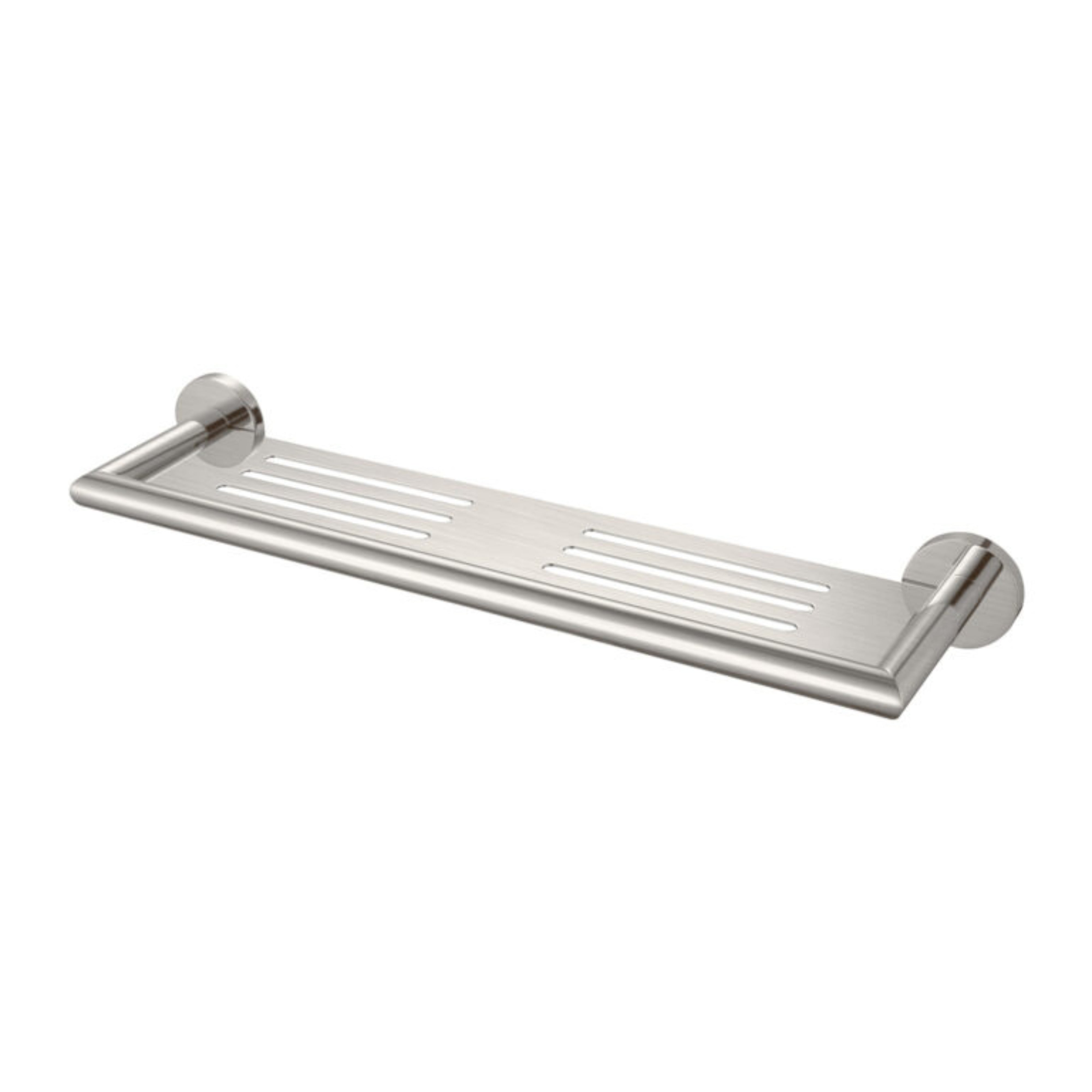 NERO DOLCE METAL SHOWER SHELF 430MM BRUSHED NICKEL