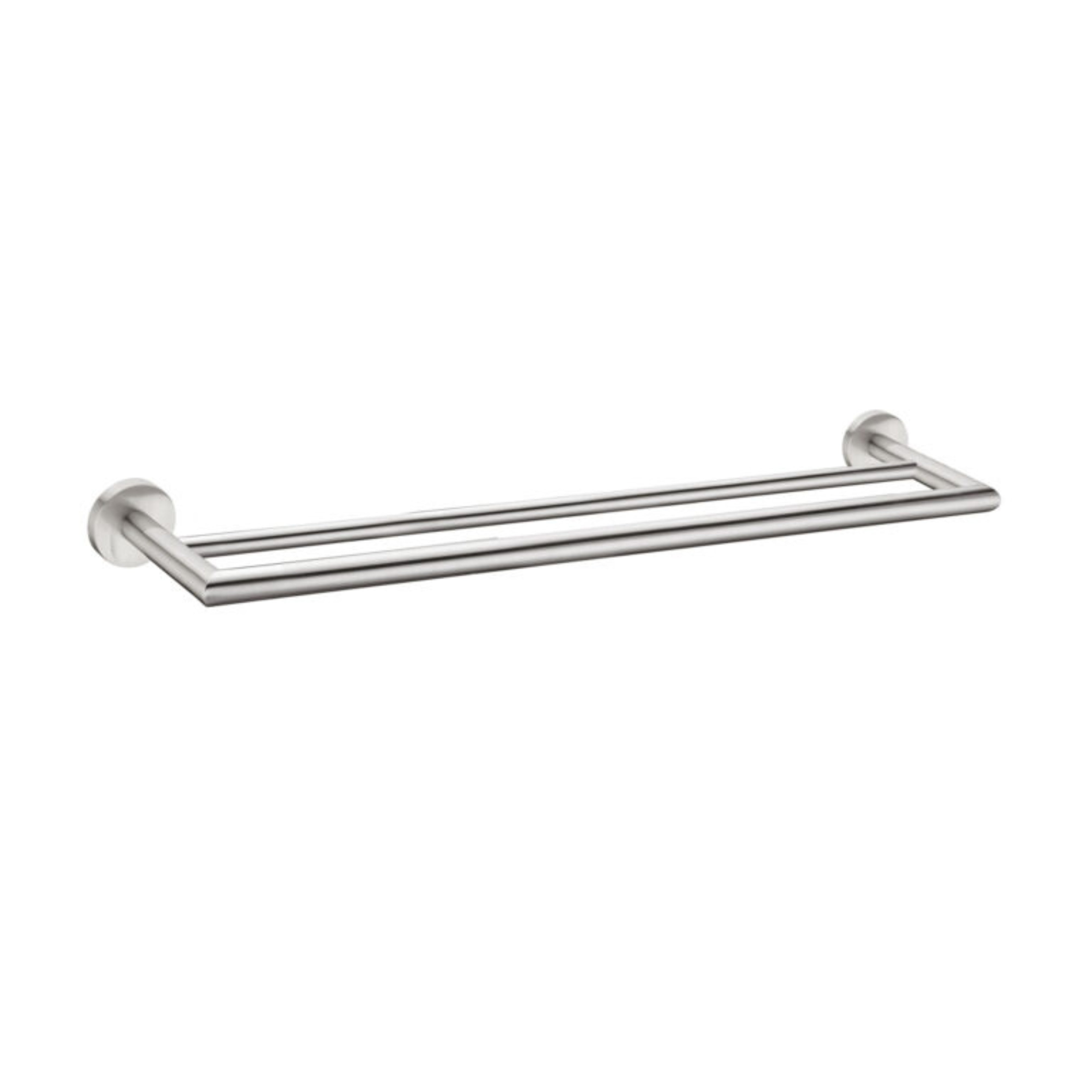 NERO DOLCE DOUBLE TOWEL RAIL BRUSHED NICKEL 700MM