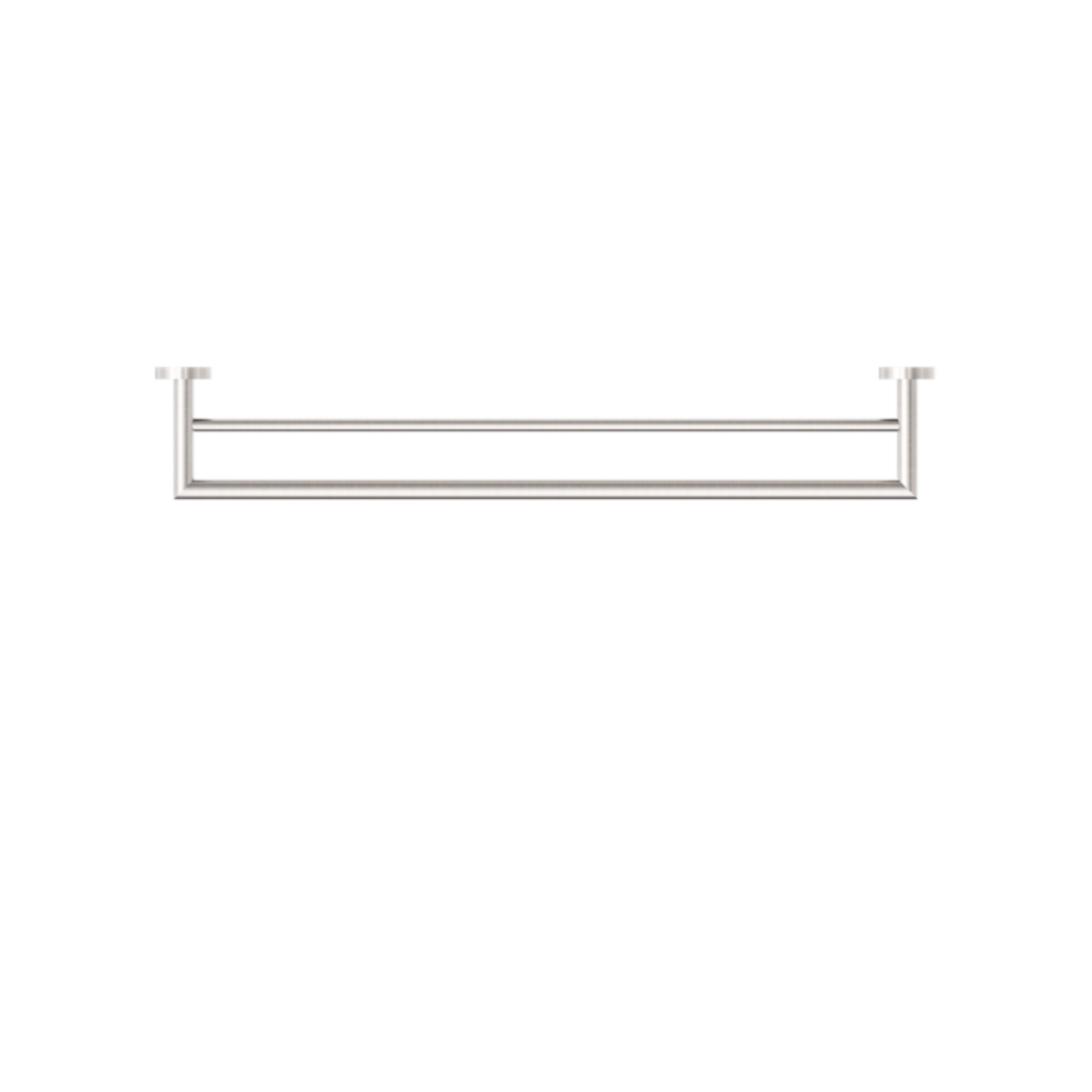 NERO DOLCE DOUBLE TOWEL RAIL BRUSHED NICKEL 700MM