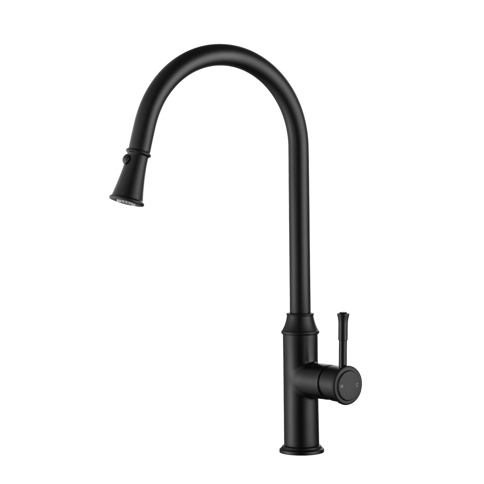 MODERN NATIONAL MONTPELLIER PULL OUT KITCHEN MIXER 467MM MATTE BLACK