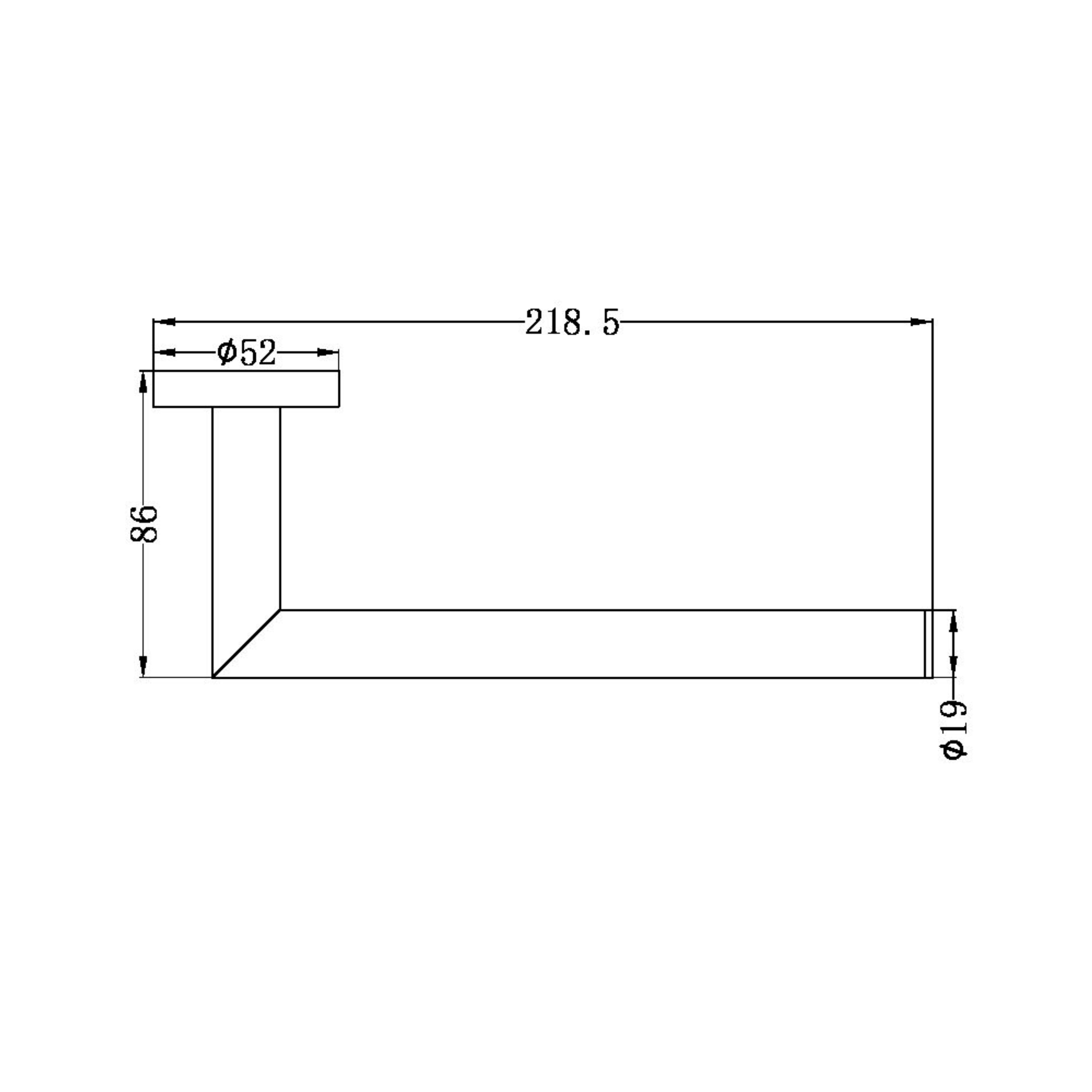 NERO DOLCE HAND TOWEL RAIL CHROME