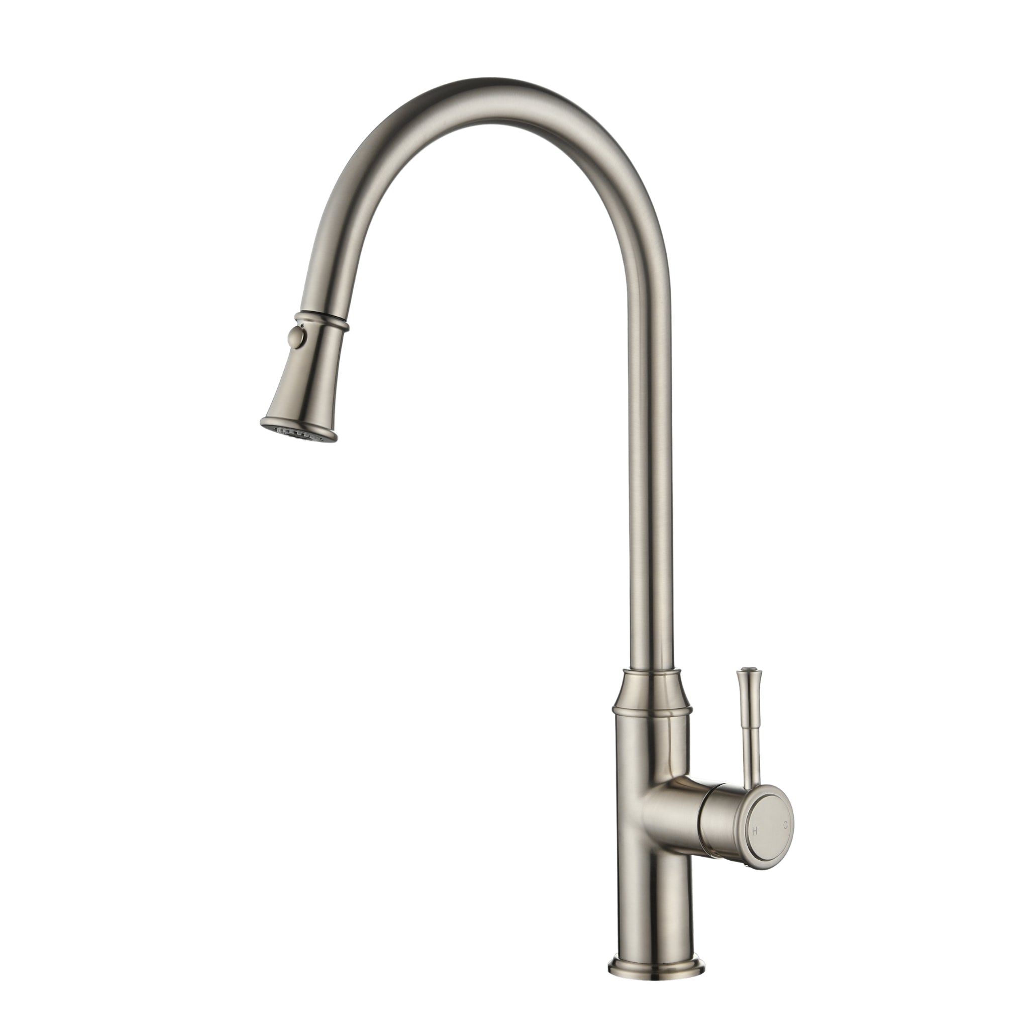 MODERN NATIONAL MONTPELLIER PULL OUT KITCHEN MIXER 467MM BRUSHED NICKEL