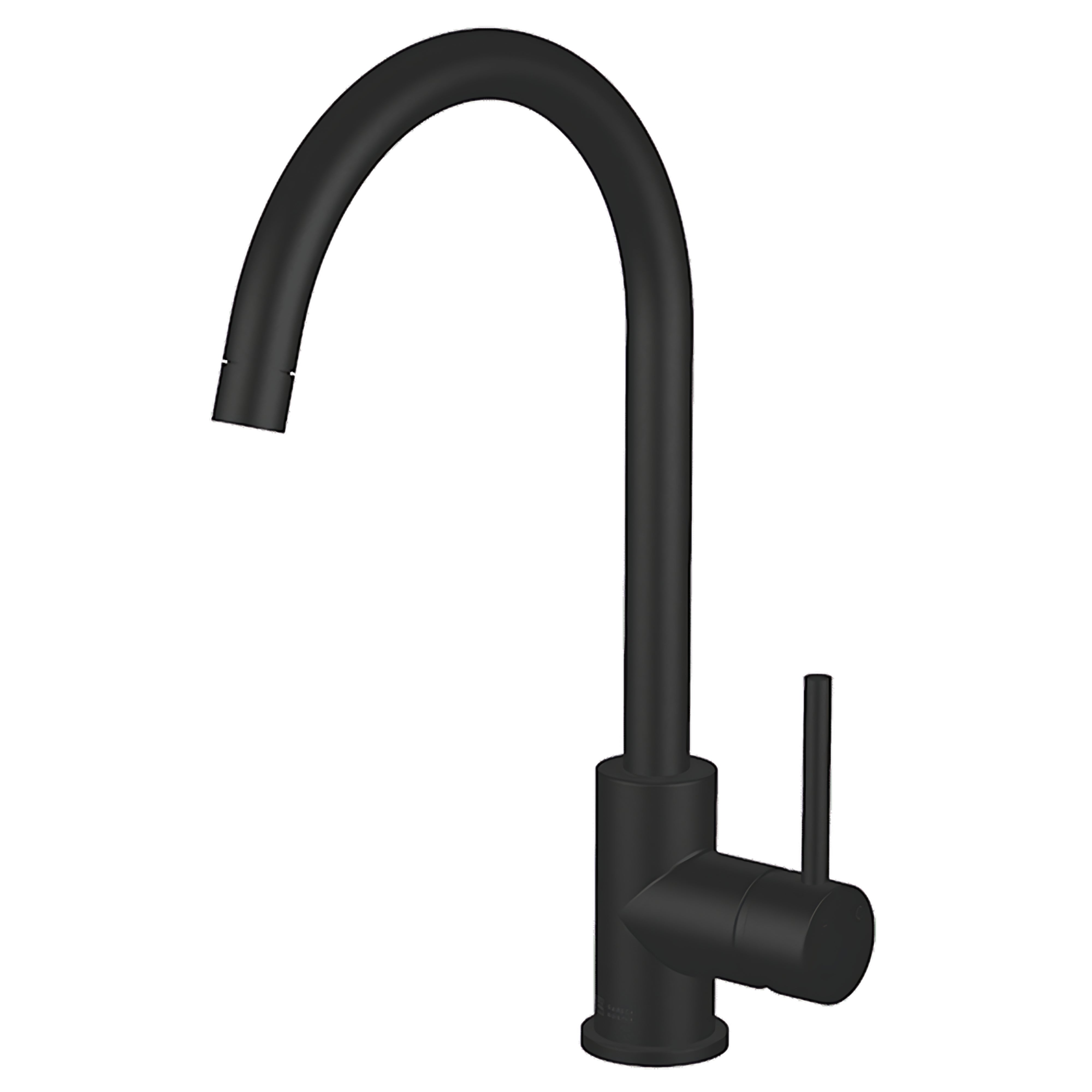 GARETH ASHTON LUCIA GOOSENECK SINK MIXER BLACK