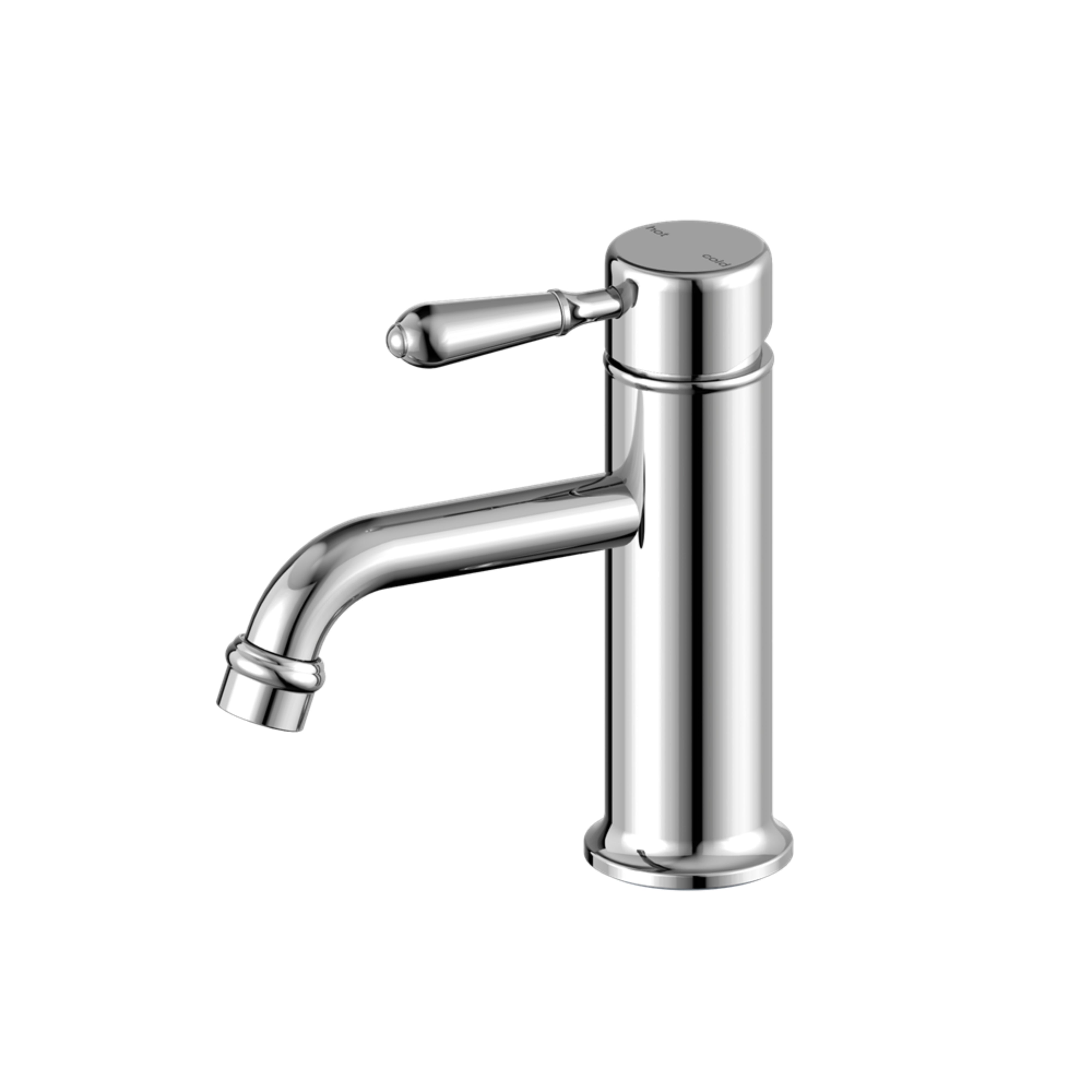 NERO YORK BASIN MIXER WITH METAL LEVER 170MM CHROME