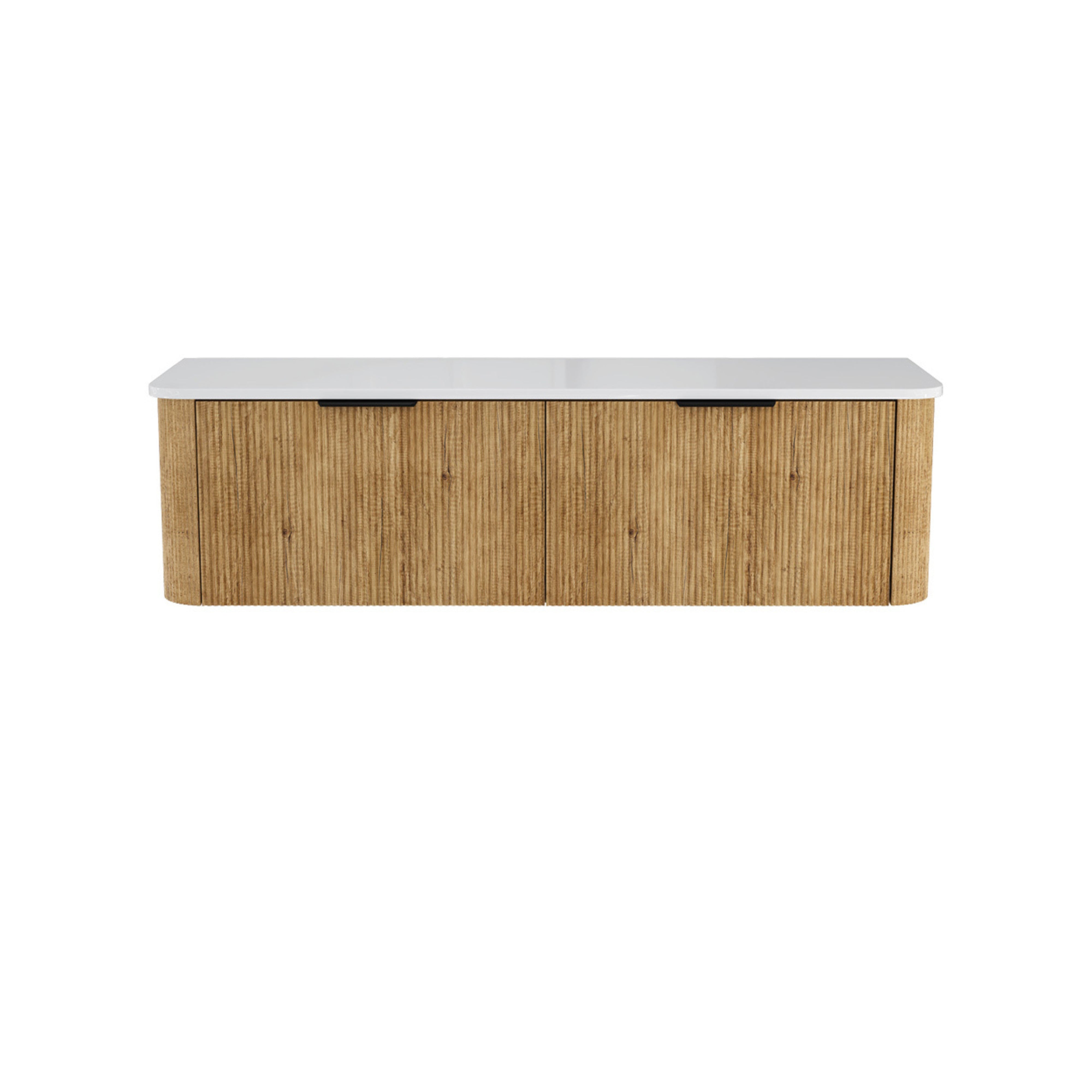 FIENZA MINKA SCANDI OAK 1500MM DOUBLE BOWL WALL HUNG VANITY