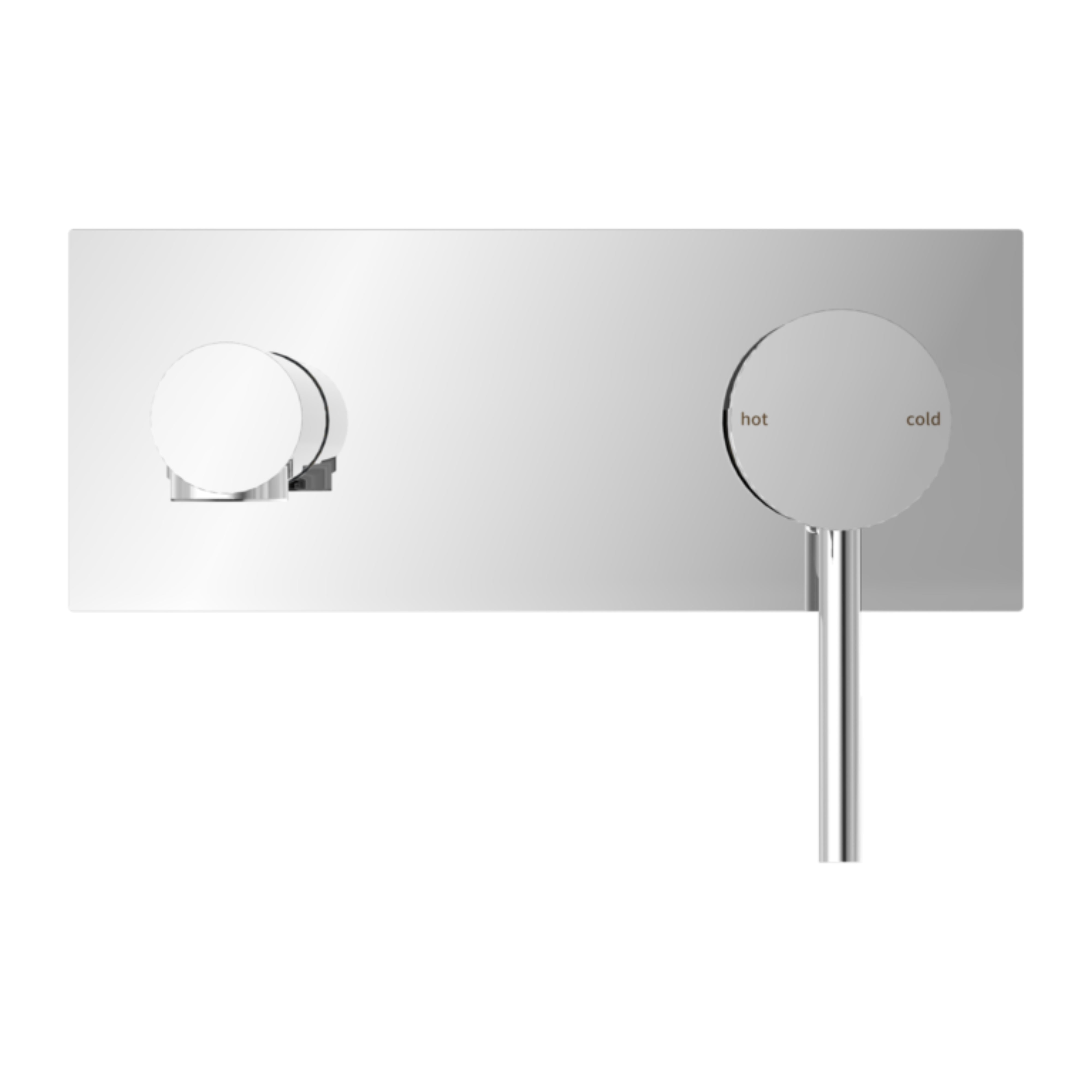 NERO DOLCE WALL BASIN/BATH MIXER STRAIGHT SPOUT 200MM CHROME