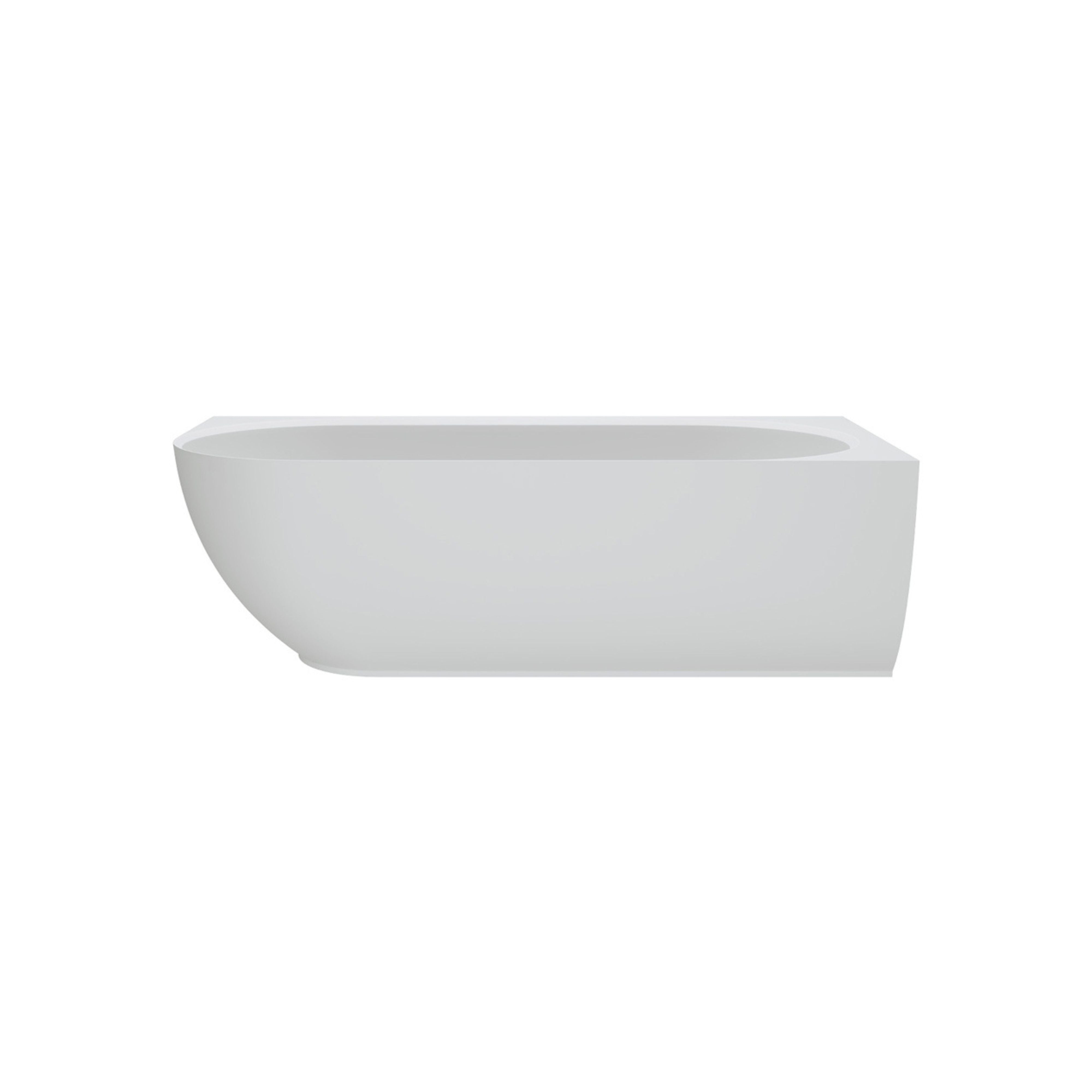 FIENZA MATTA SOLID SURFACE RIGHT CORNER BATHTUB MATTE WHITE 1750MM