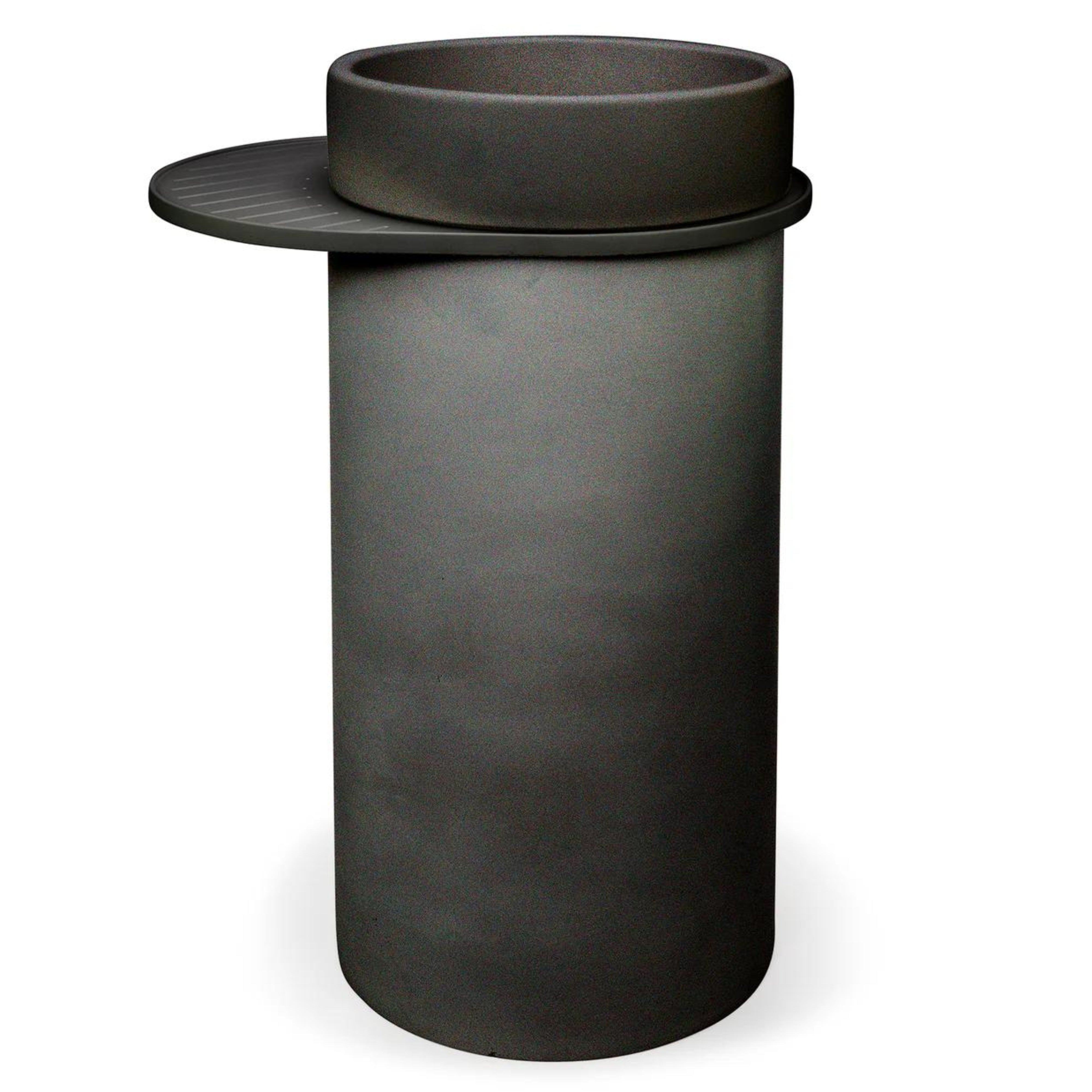 NOOD CO CYLINDER BOWL FREESTANDING BASIN CHARCOAL