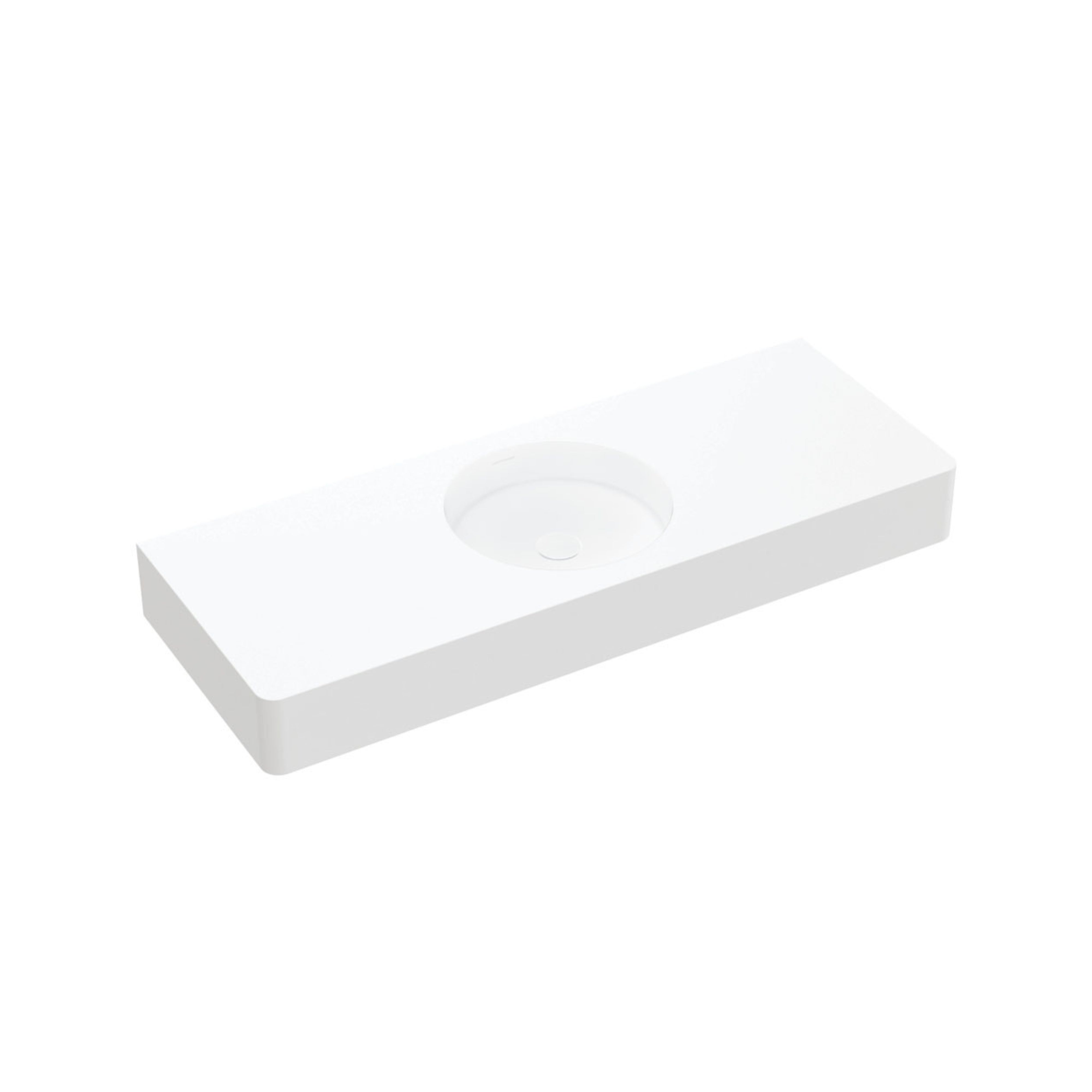 FIENZA ENCANTO SOLID SURFACE WALL HUNG CENTER BASIN MATTE WHITE 1200MM