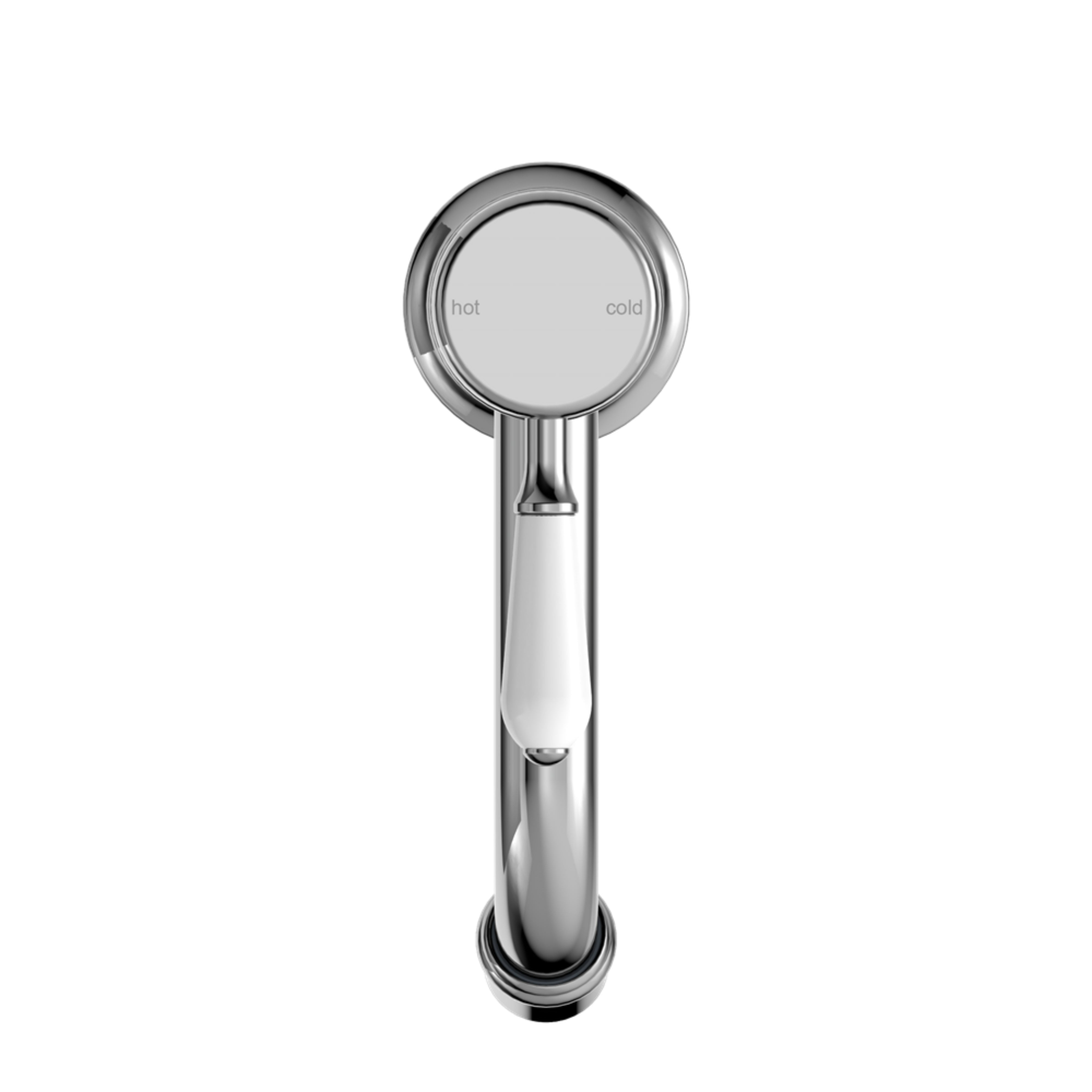 NERO YORK BASIN MIXER WITH WHITE PORCELAIN LEVER 170MM CHROME