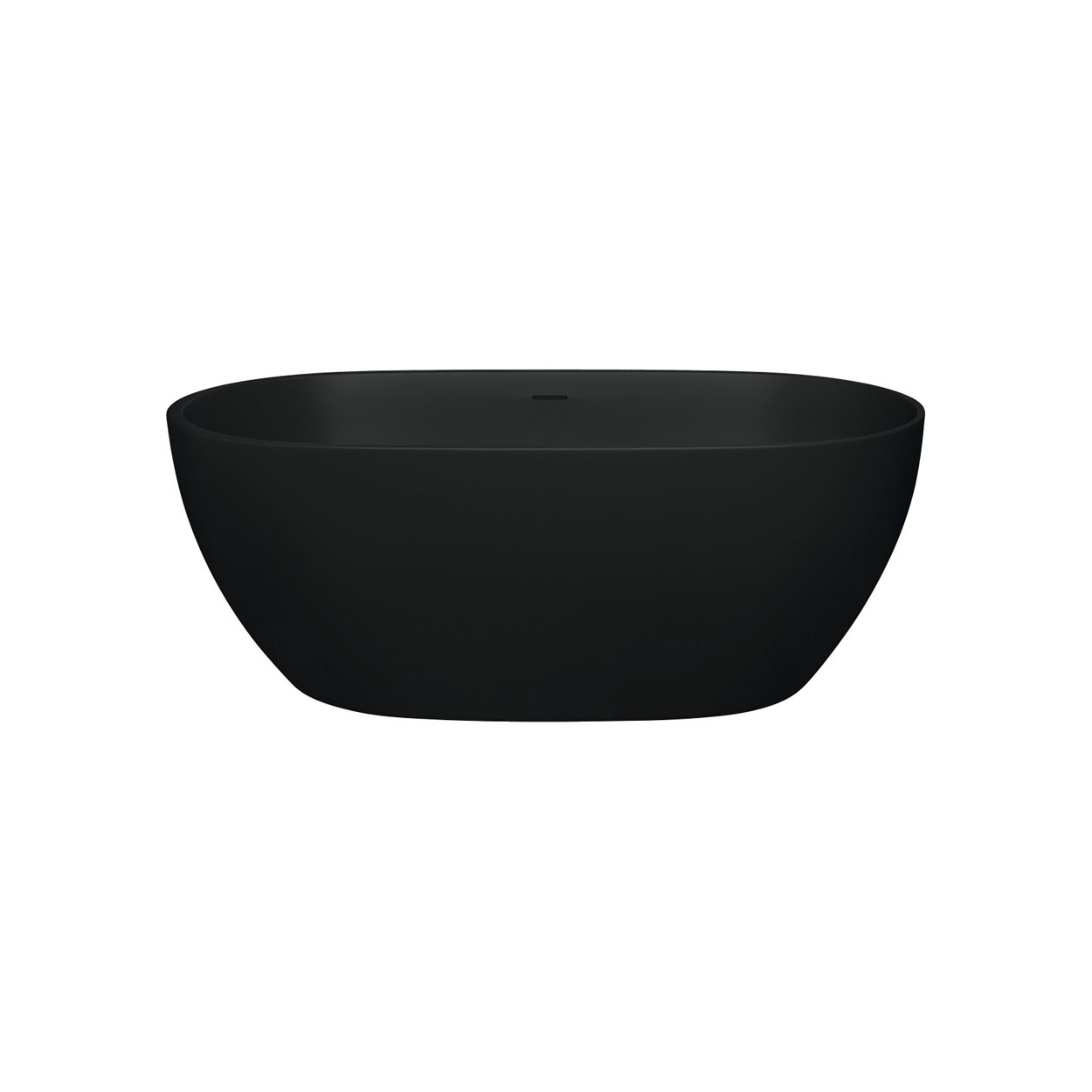 FIENZA LUCIANA SOLID SURFACE FREESTANDING BATHTUB MATTE BLACK (AVAILABLE IN 1500MM AND 1690MM)