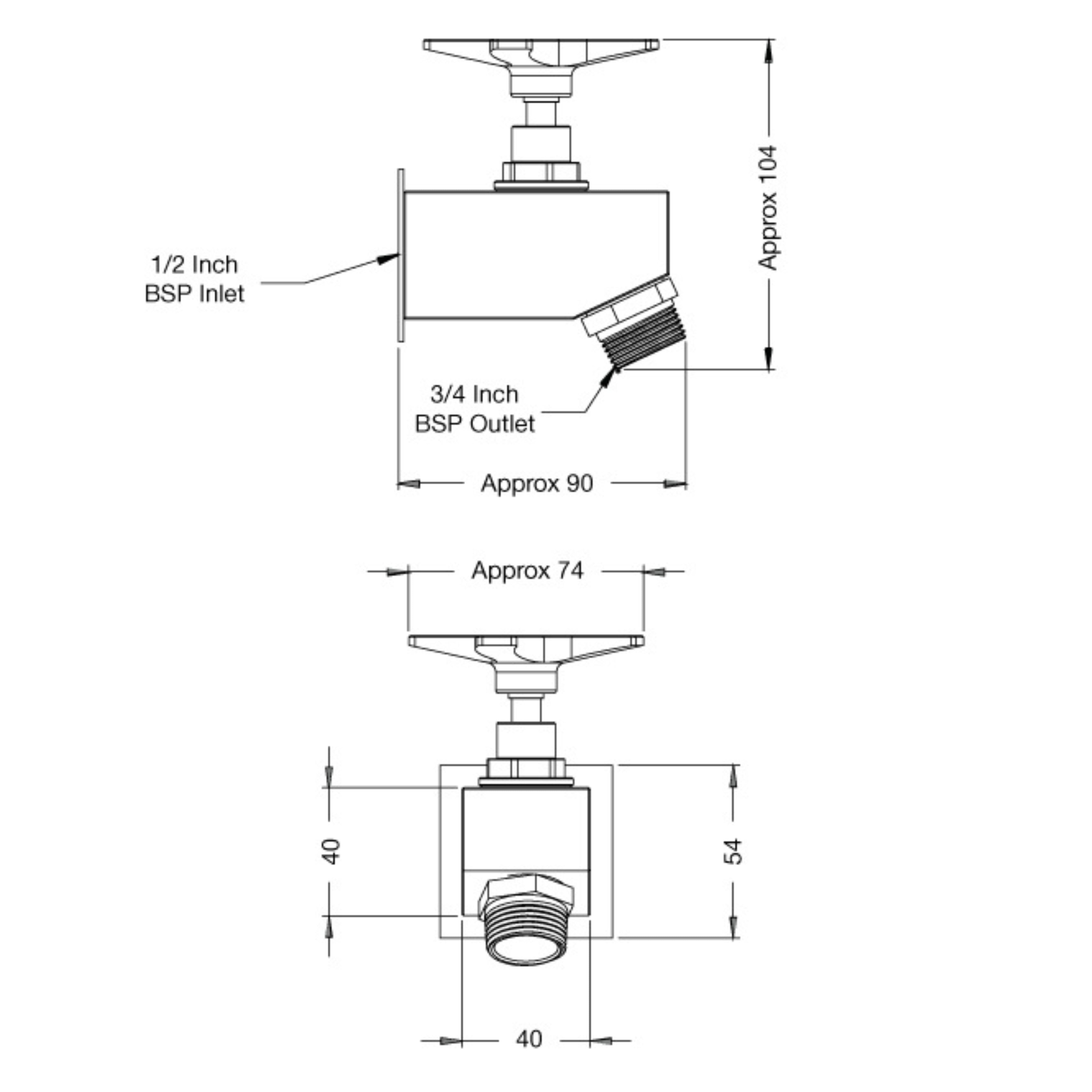 RAINWARE OUTDOOR FOOTWASH TAP STAINLESS STEEL