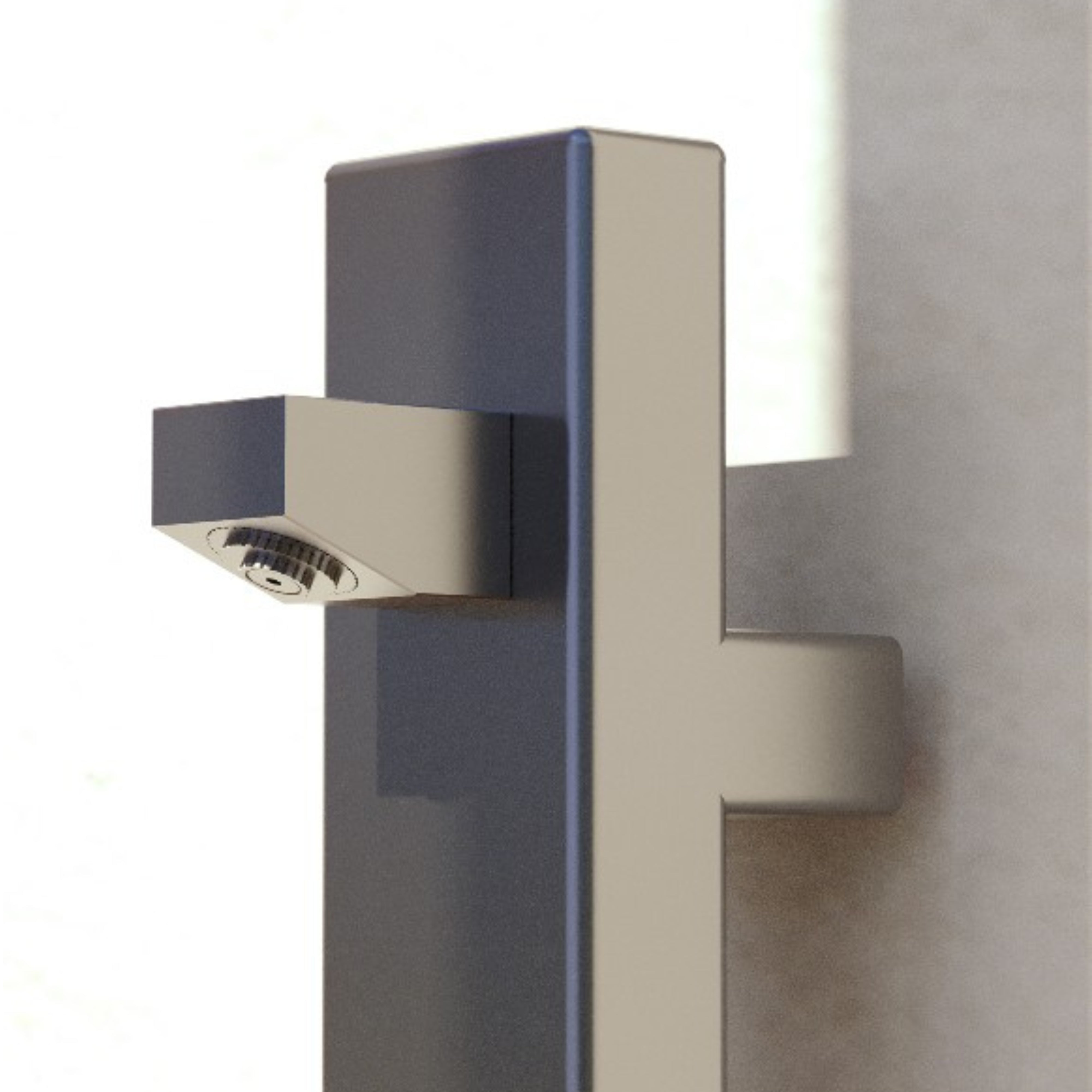 RAINWARE SUNCOAST WALL MOUNTED OUTDOOR HOT AND COLD SHOWER AND COLD FOOTWASH STAINLESS STEEL