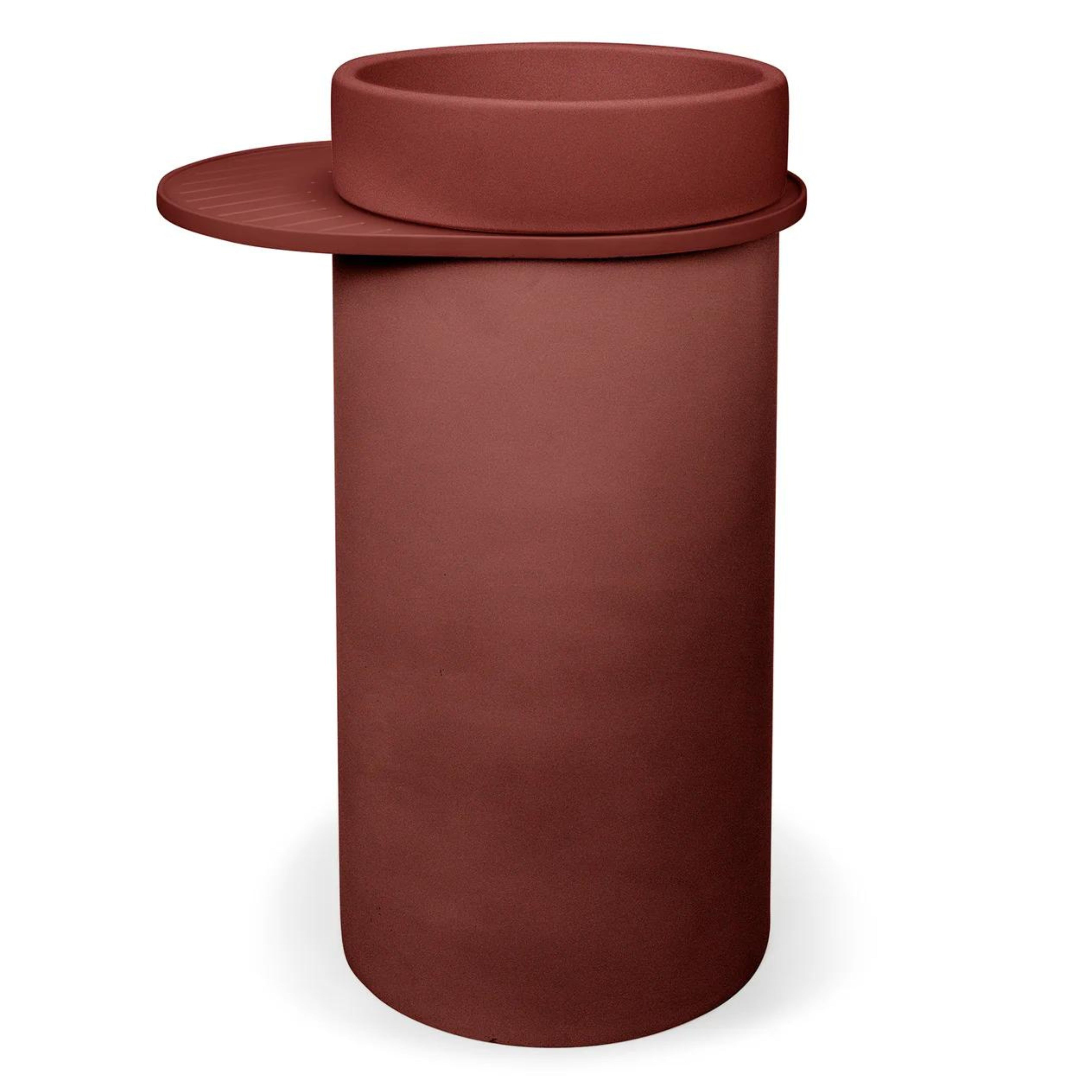 NOOD CO CYLINDER BOWL FREESTANDING BASIN CLAY