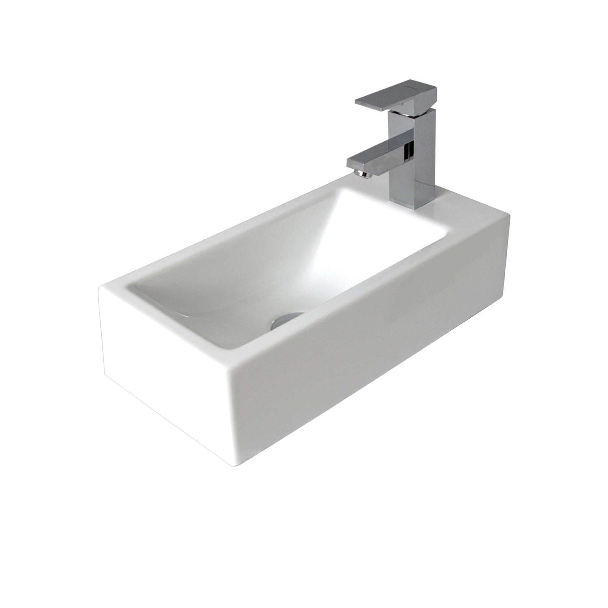 SEIMA KYRA 514 WALL-HUNG BASIN WITH OVERFLOW GLOSS WHITE 500MM