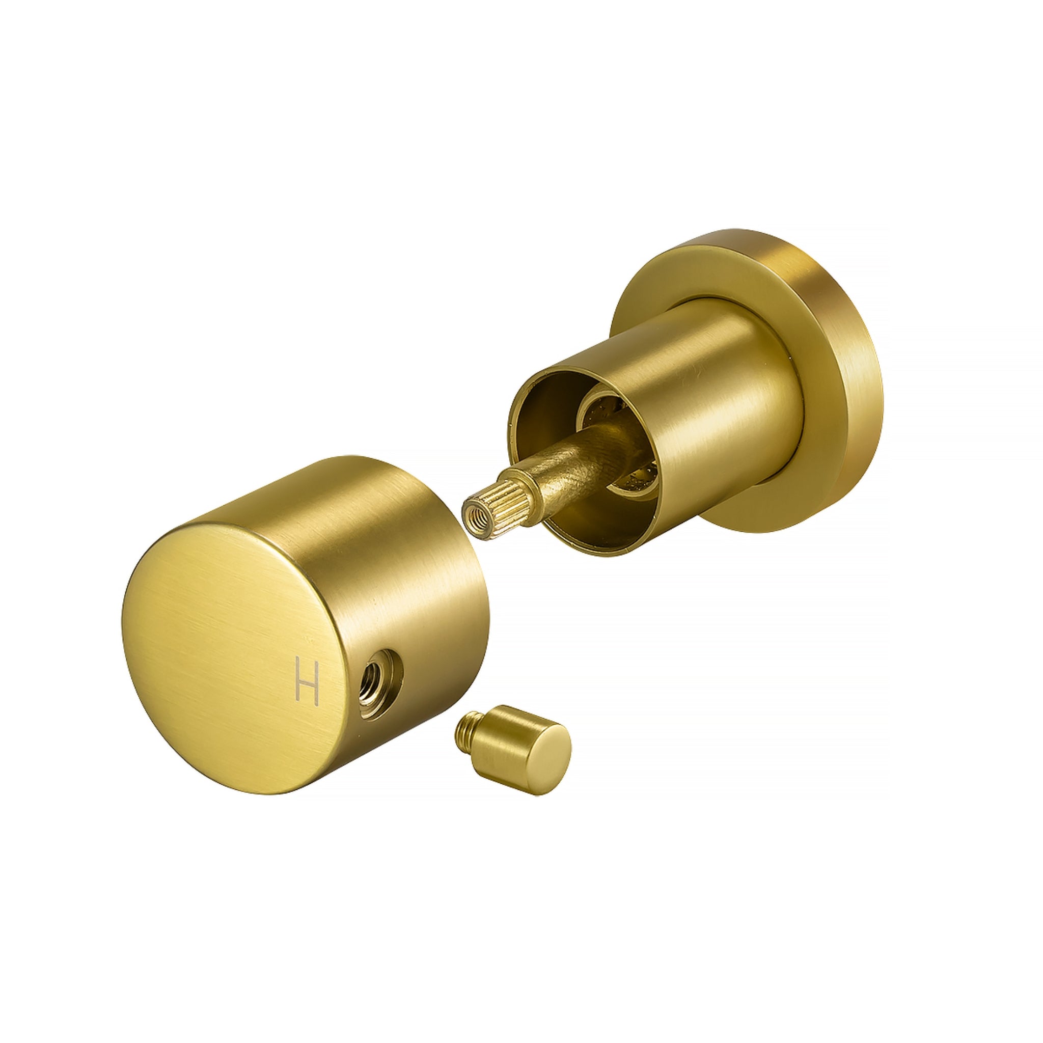 AQUAPERLA SHOWER WALL TAP BRUSHED BRASS